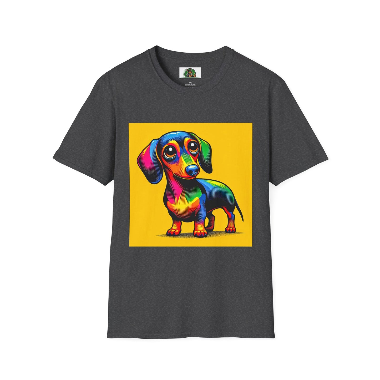 Dachshund big eyes t shirt T-Shirt Printify S Dark Heather