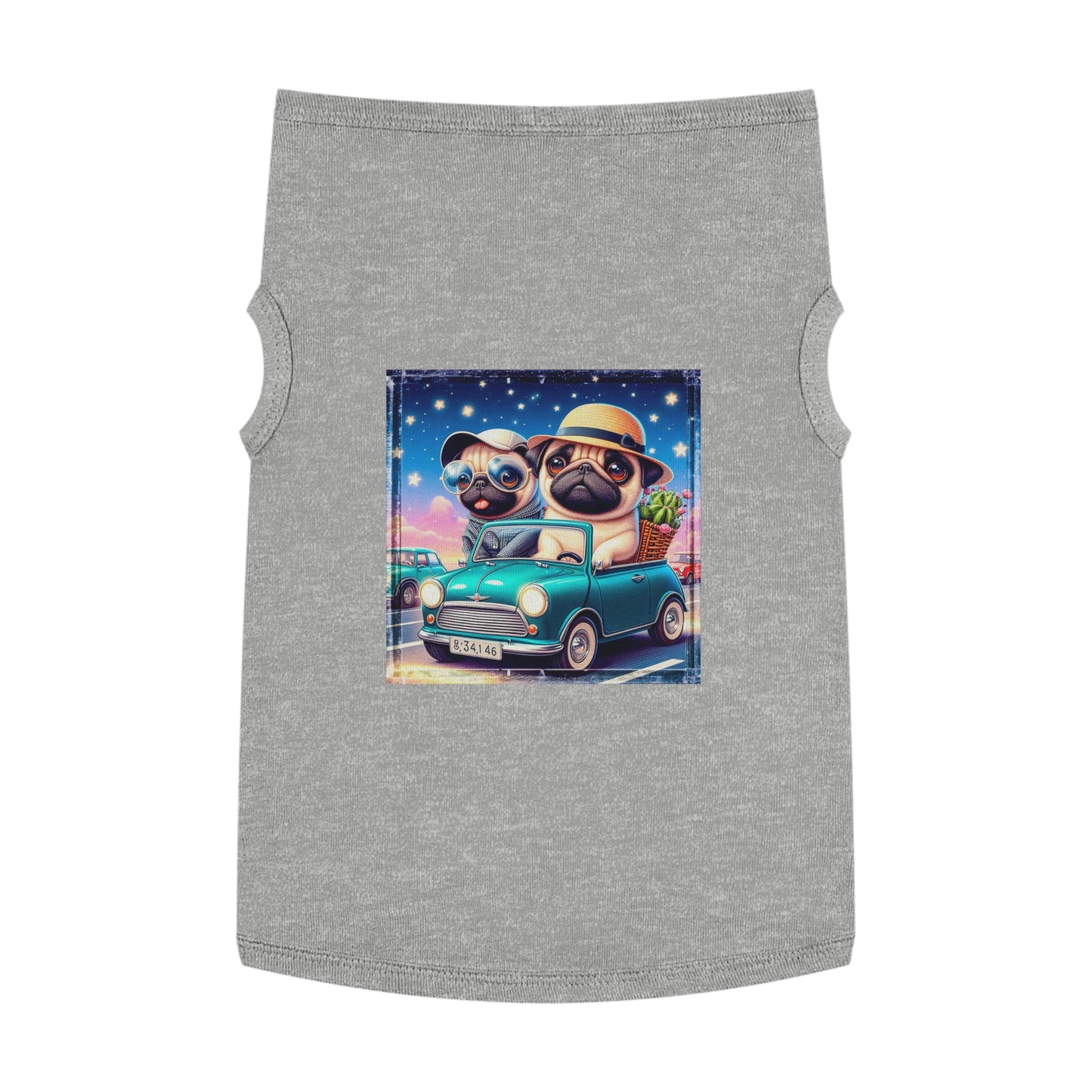 Wacky Pet Tank Top Pug Pets Printify XL Heather 