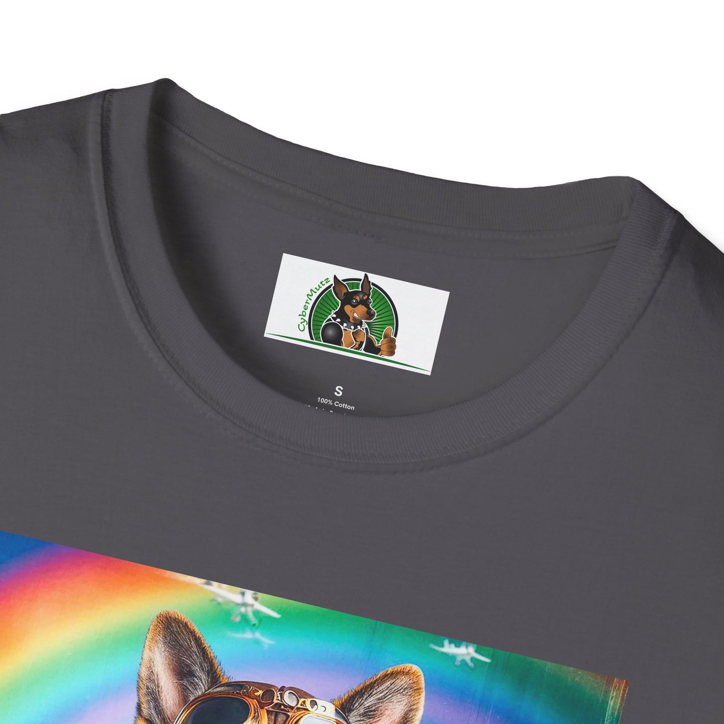 German Shepherd airplane flying T-Shirt Printify