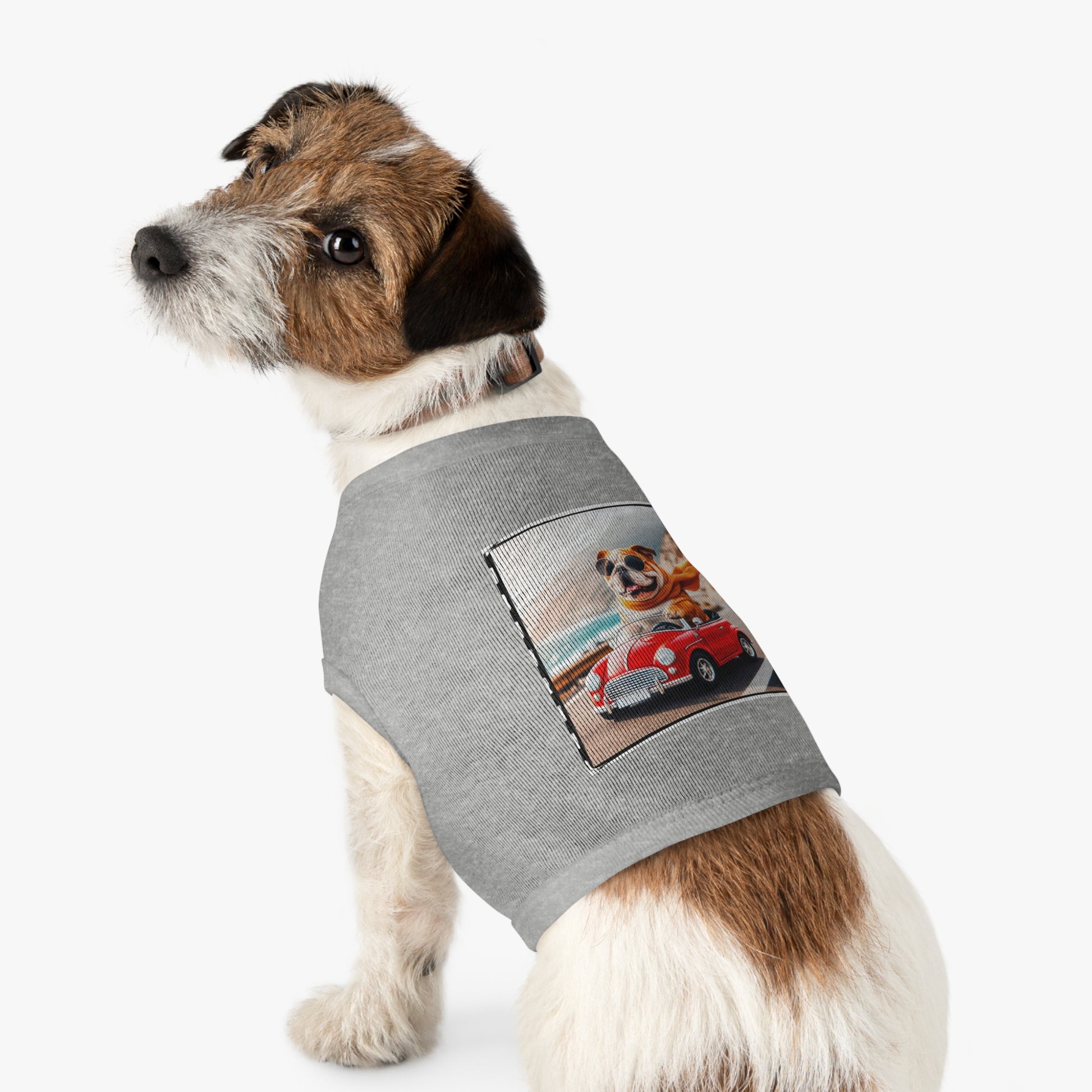 Wacky Pet Tank Top Bulldog fun in the sun t shirt Pets Printify