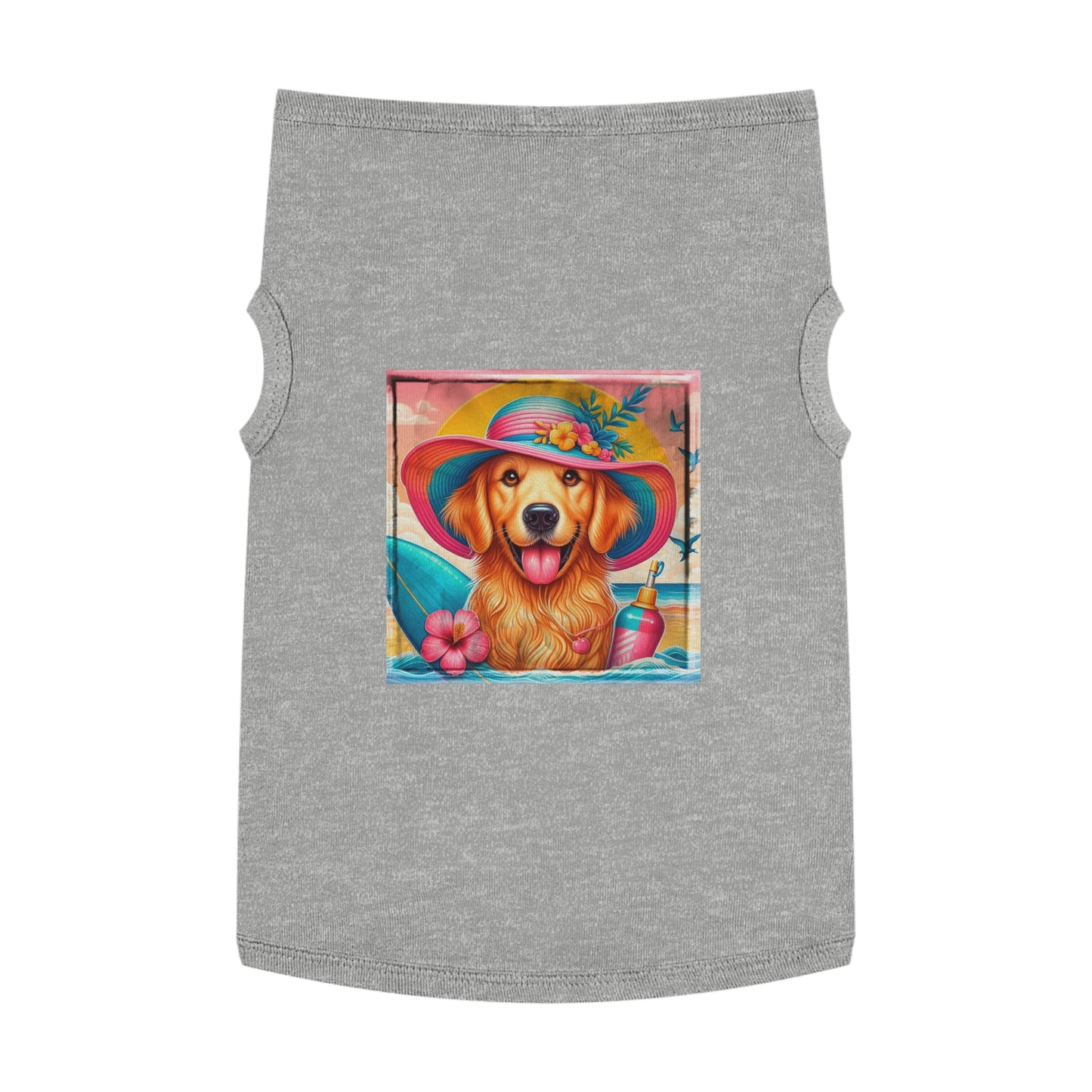 Golden Retriever pet tank top Pets Printify XL Heather 