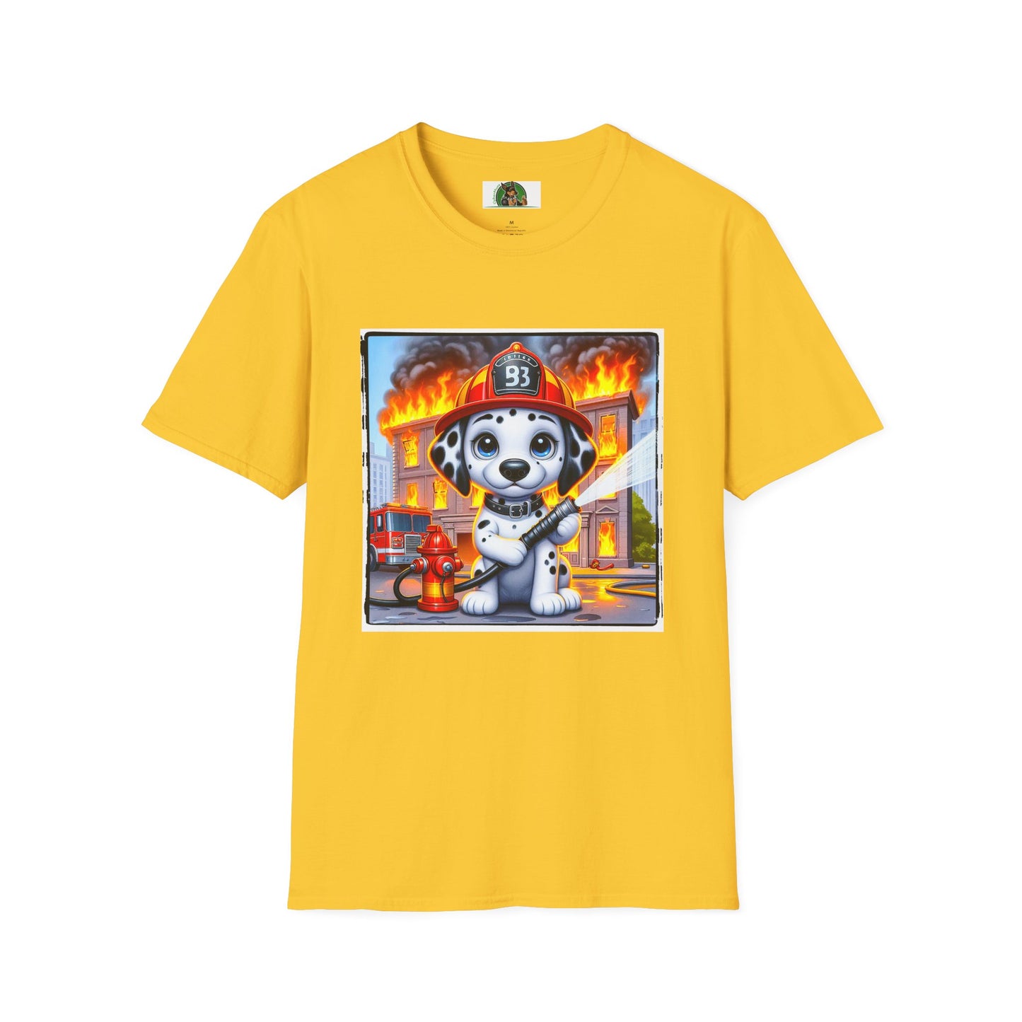 Dalmatian blazing fire t shirt T-Shirt Printify S Daisy