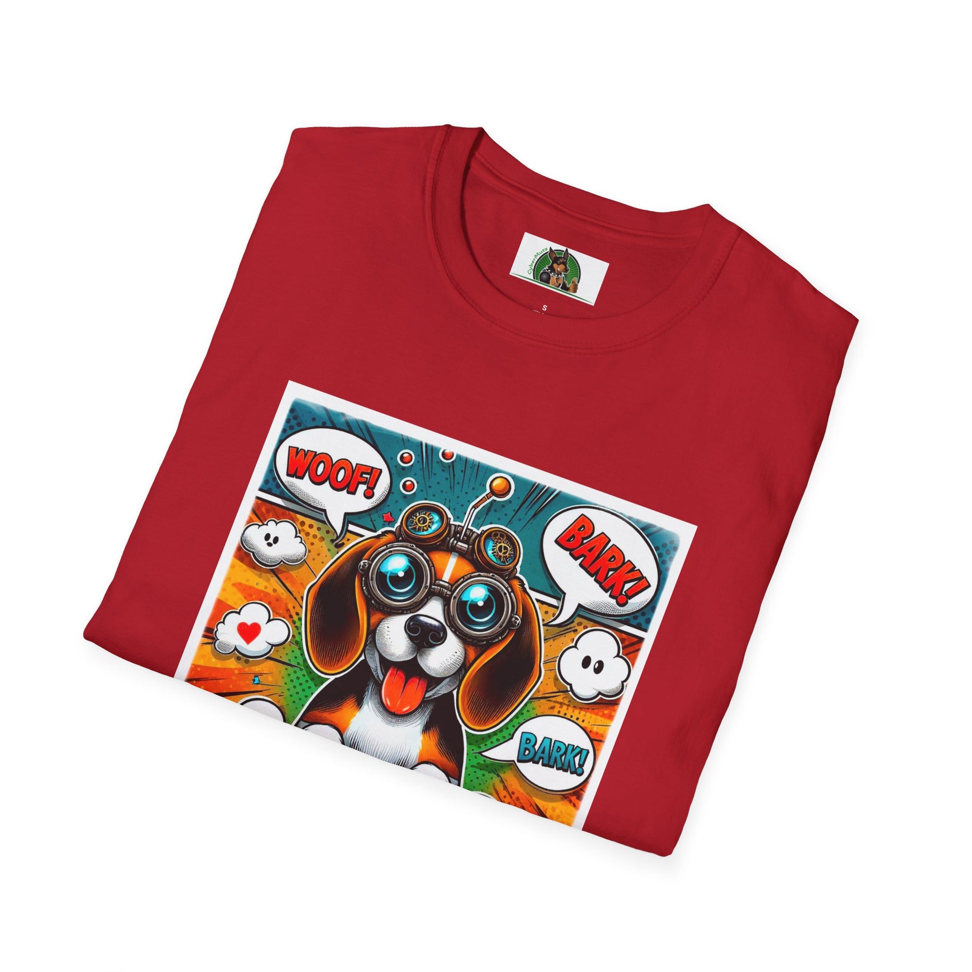 Wacky Beagle Cartoon Pop Art Dog T-Shirt Printify   