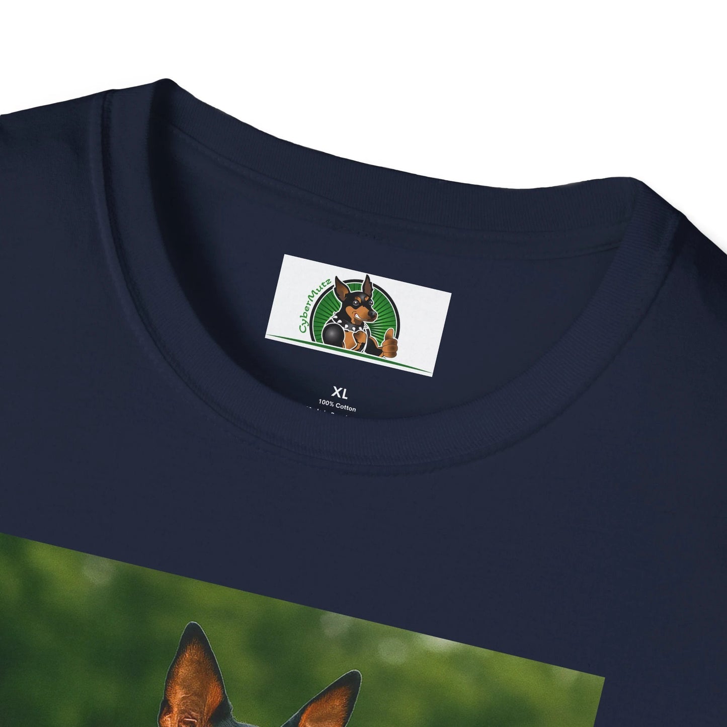 Min Pin Baseball Tee — Miniature Pinscher Dog Lover Sports T-Shirt T-Shirt Printify