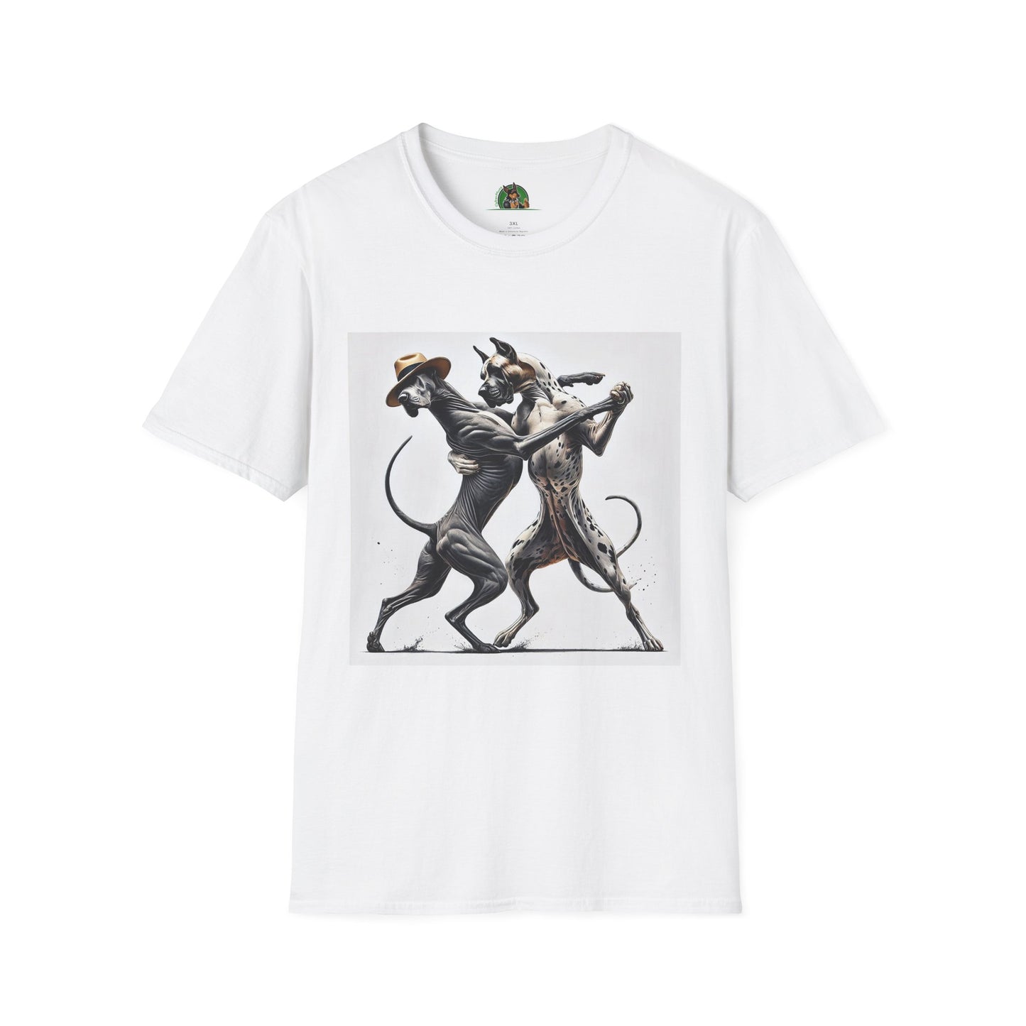 Dancing Great Danes T-Shirt T-Shirt Printify XS White