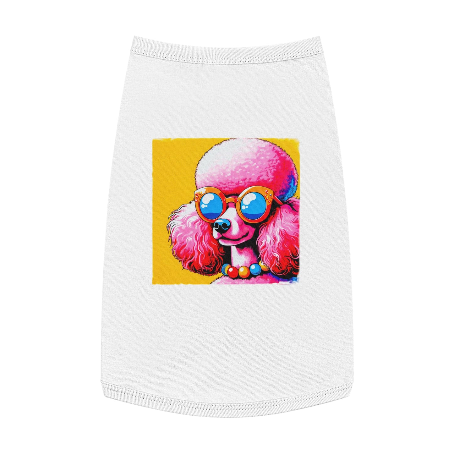 Pet Tank Top Poodle Pets Printify L White 