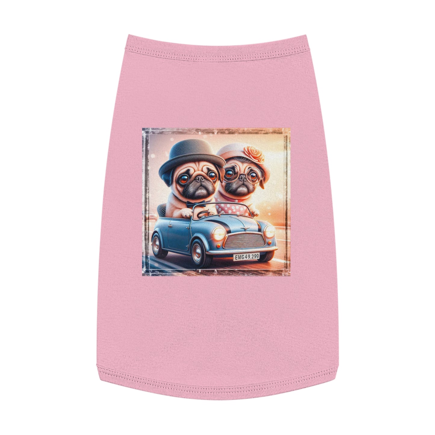 Wacky Pet Tank Top Pug Pets Printify L Pink 