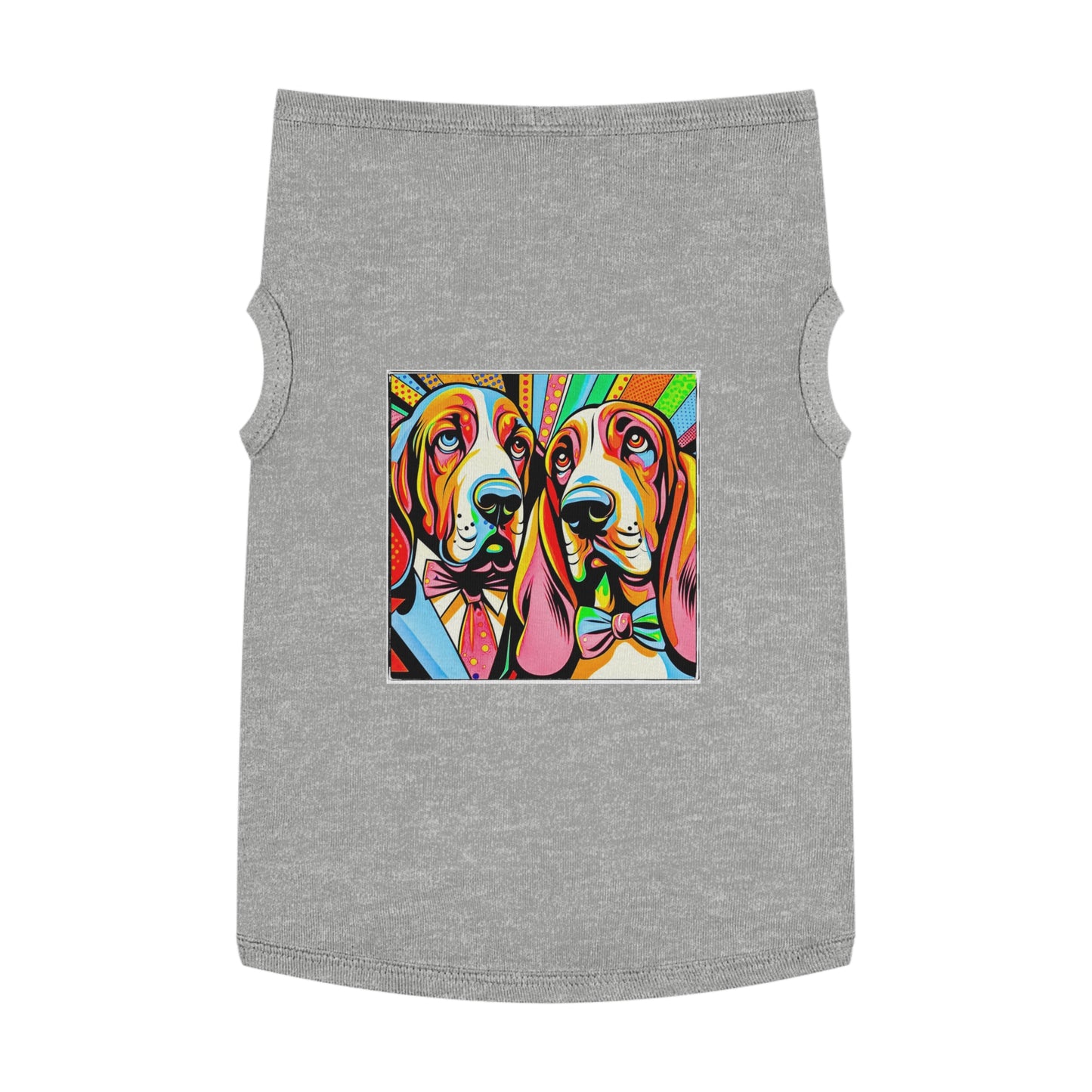 Pet Tank Top Basset Hound Pets Printify XL Heather