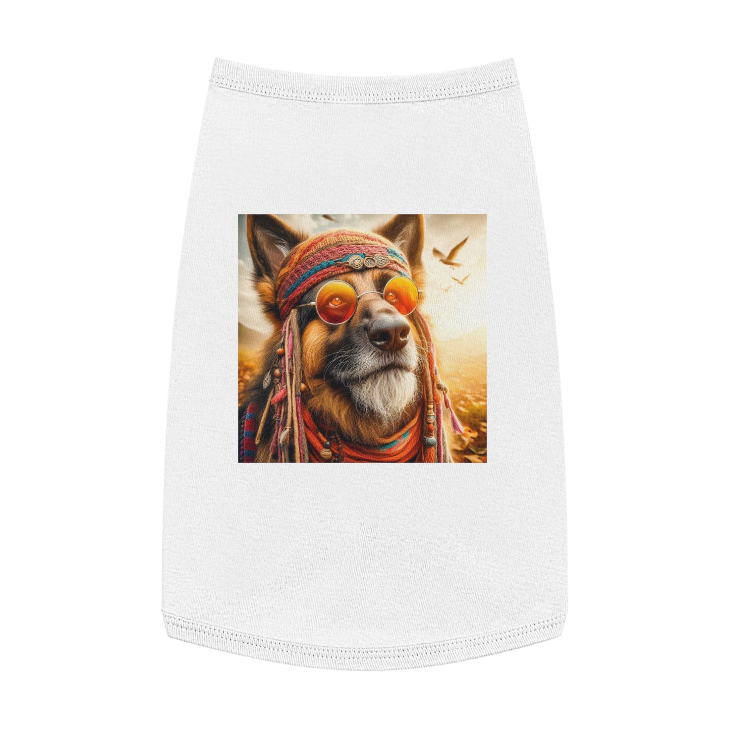 Pet Tank Top German Shepherd Pets Printify L White 