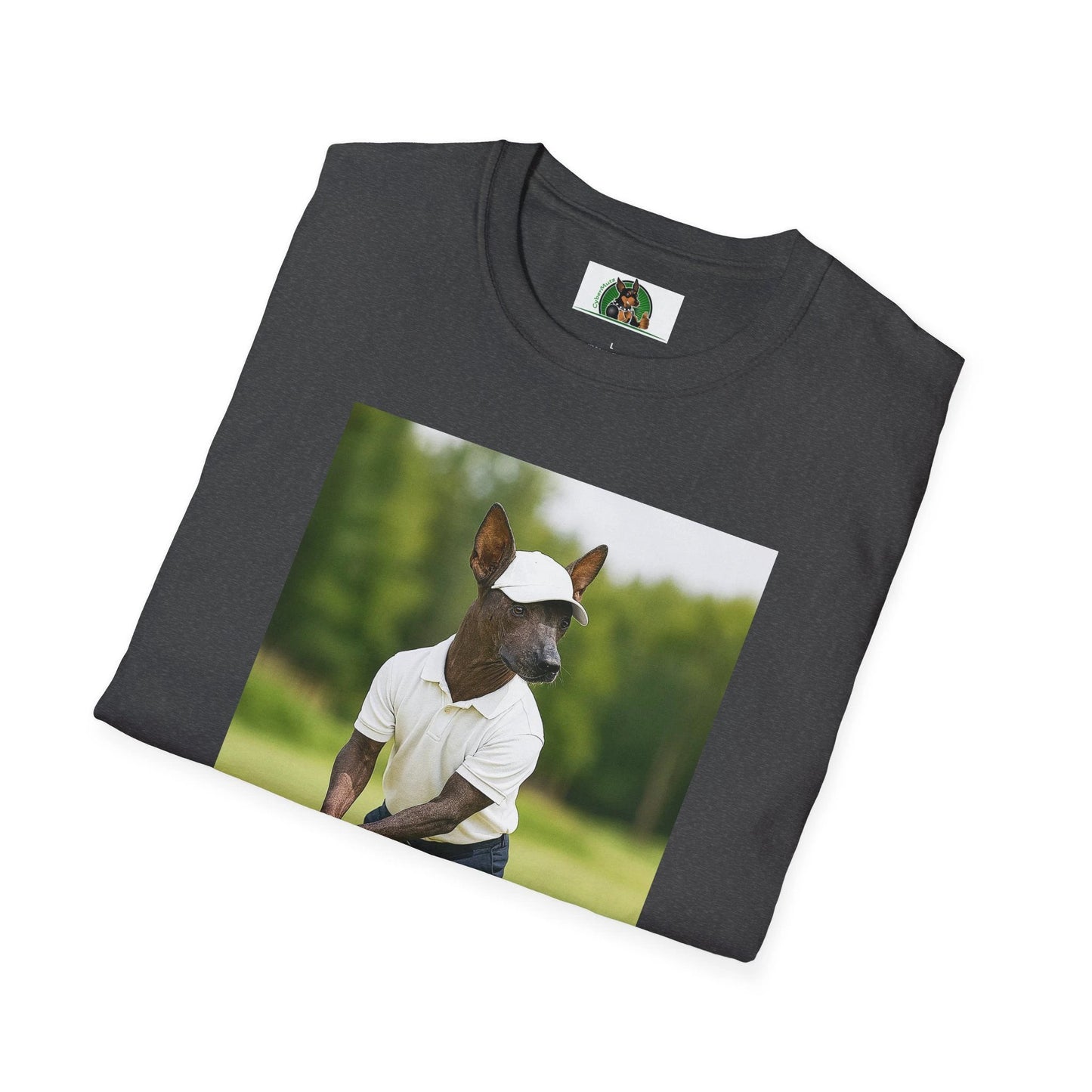 Mexican Hairless Dog Golf Tee — Dog Lover Sports T-Shirt T-Shirt Printify