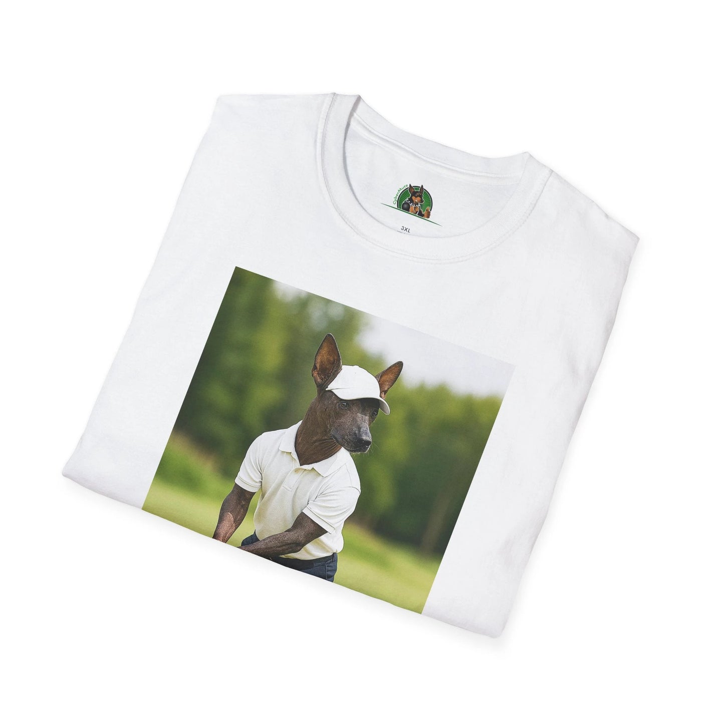 Mexican Hairless Dog Golf Tee — Dog Lover Sports T-Shirt T-Shirt Printify