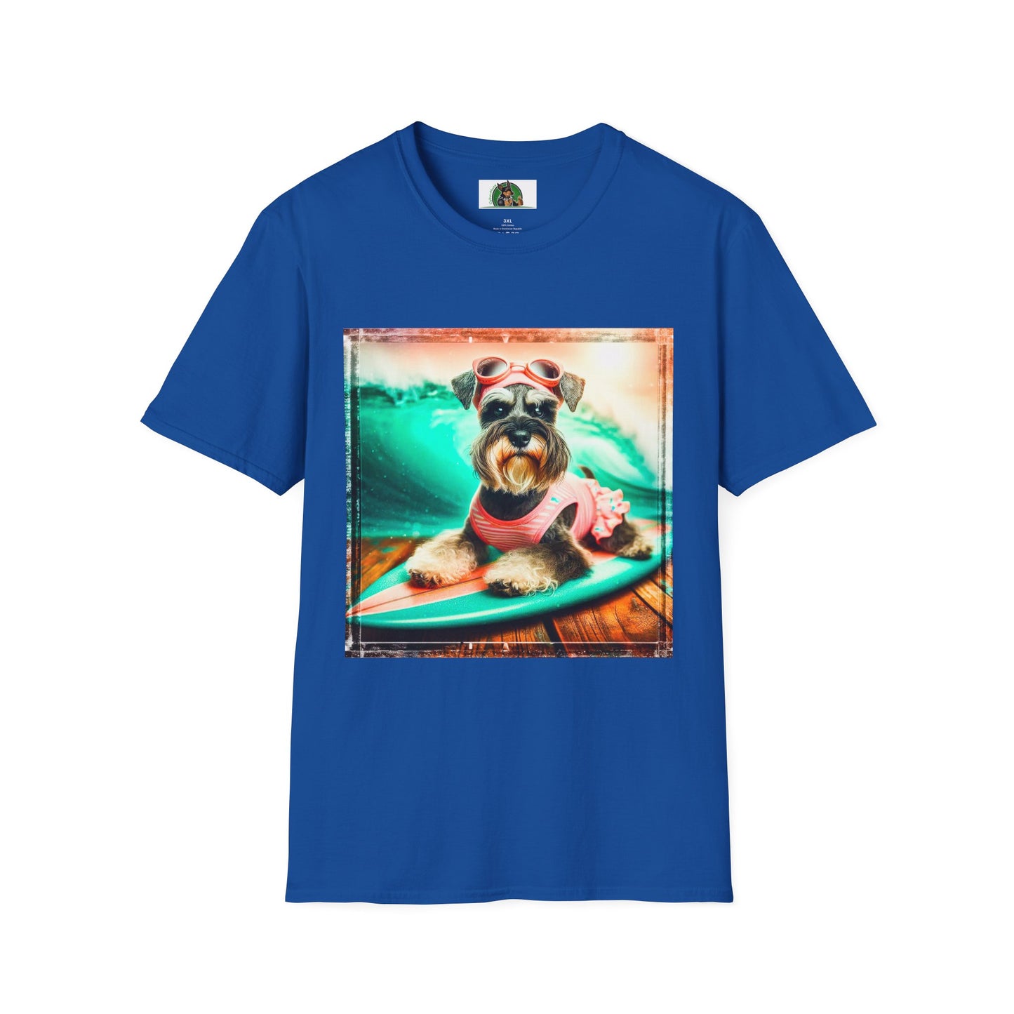 Schnauzer T-Shirt with Miniature Schnauzer Design T-Shirt Printify XS Royal 