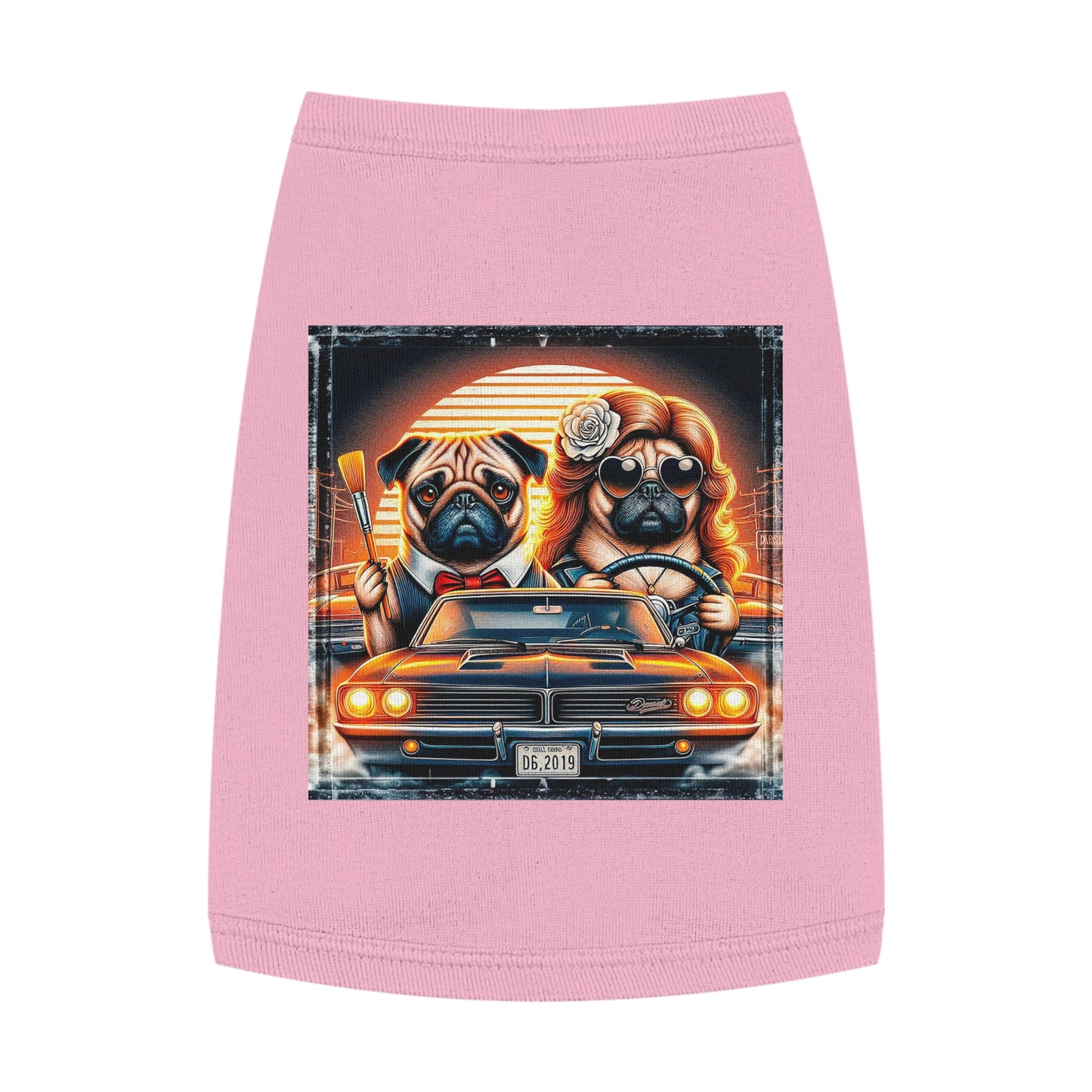 Wacky Pet Tank Top Pug Pets Printify M Pink 