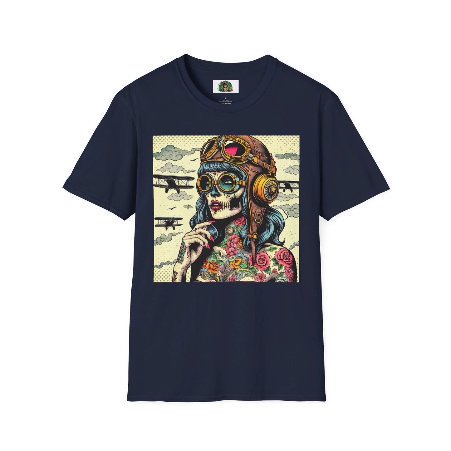 Zombie Girl T-Shirt Printify S Navy 