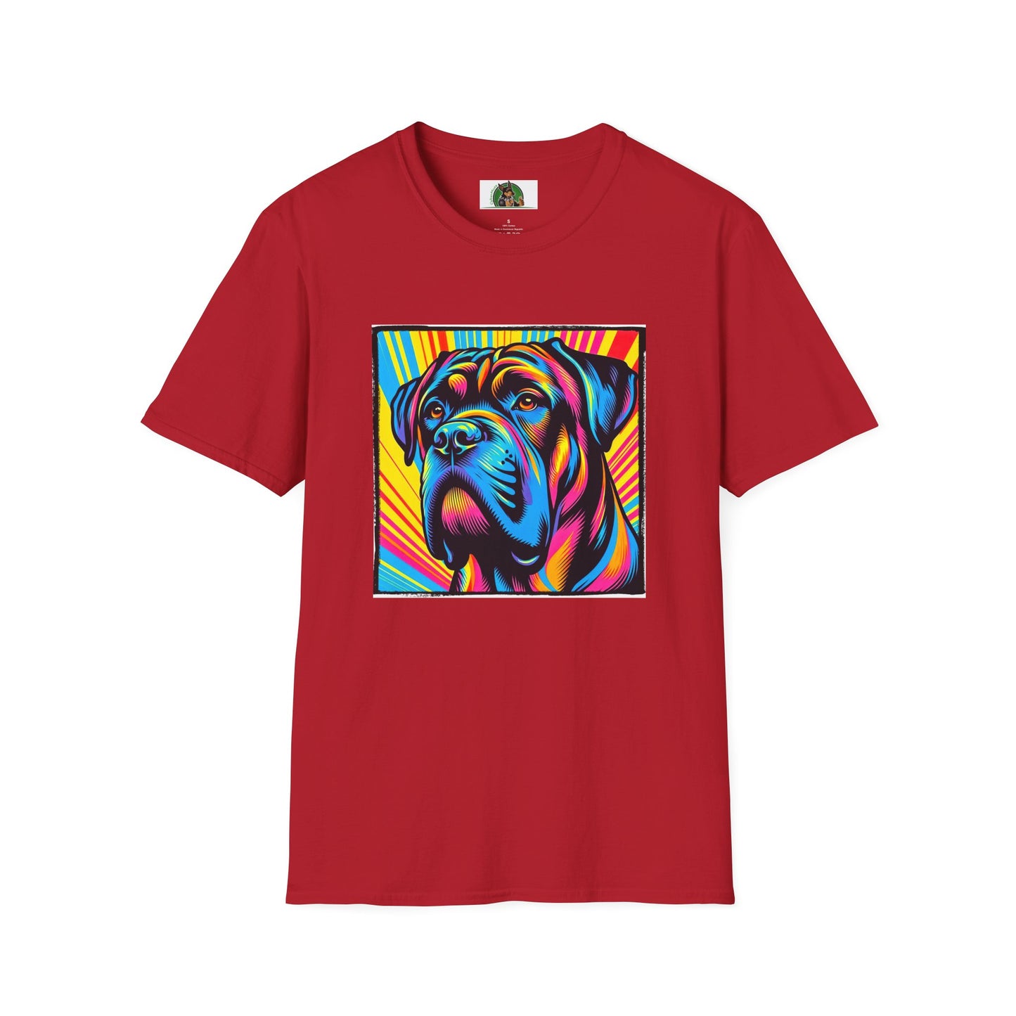 Cane Corso Pop Art Shirt T-Shirt Printify S Cherry Red