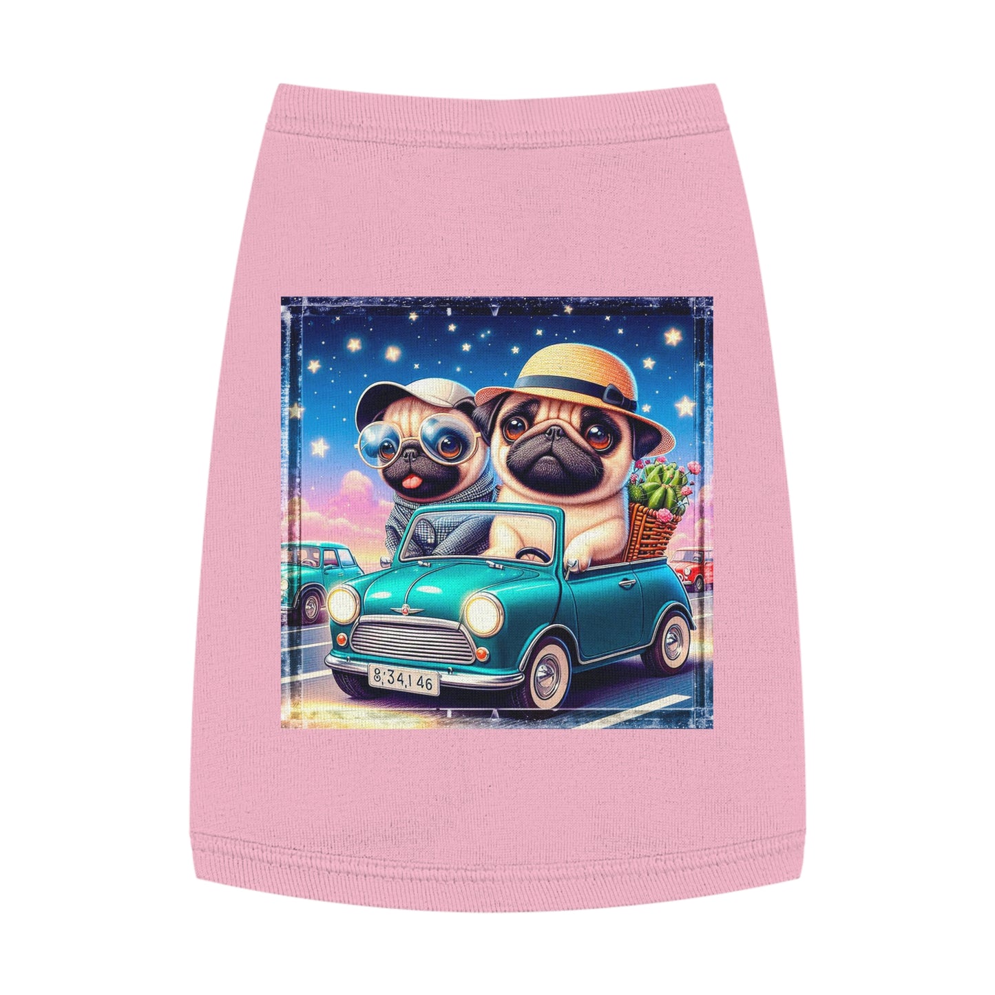 Wacky Pet Tank Top Pug Pets Printify M Pink 