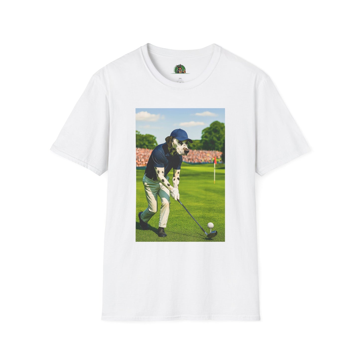 Golf Dalmatian Sports T-Shirt T-Shirt Printify White XS