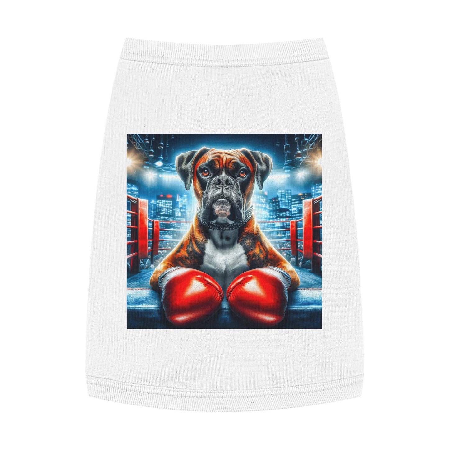 Pet Tank Top Boxer Dog Ready To Box Pets Printify M White 