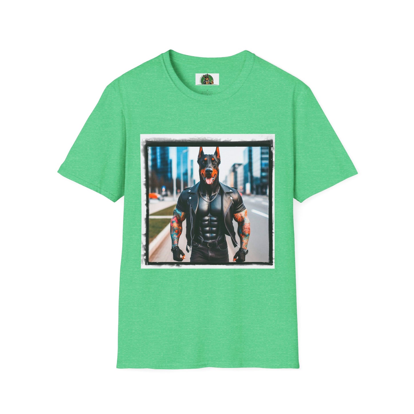 Doberman T-Shirt Printify S Heather Irish Green