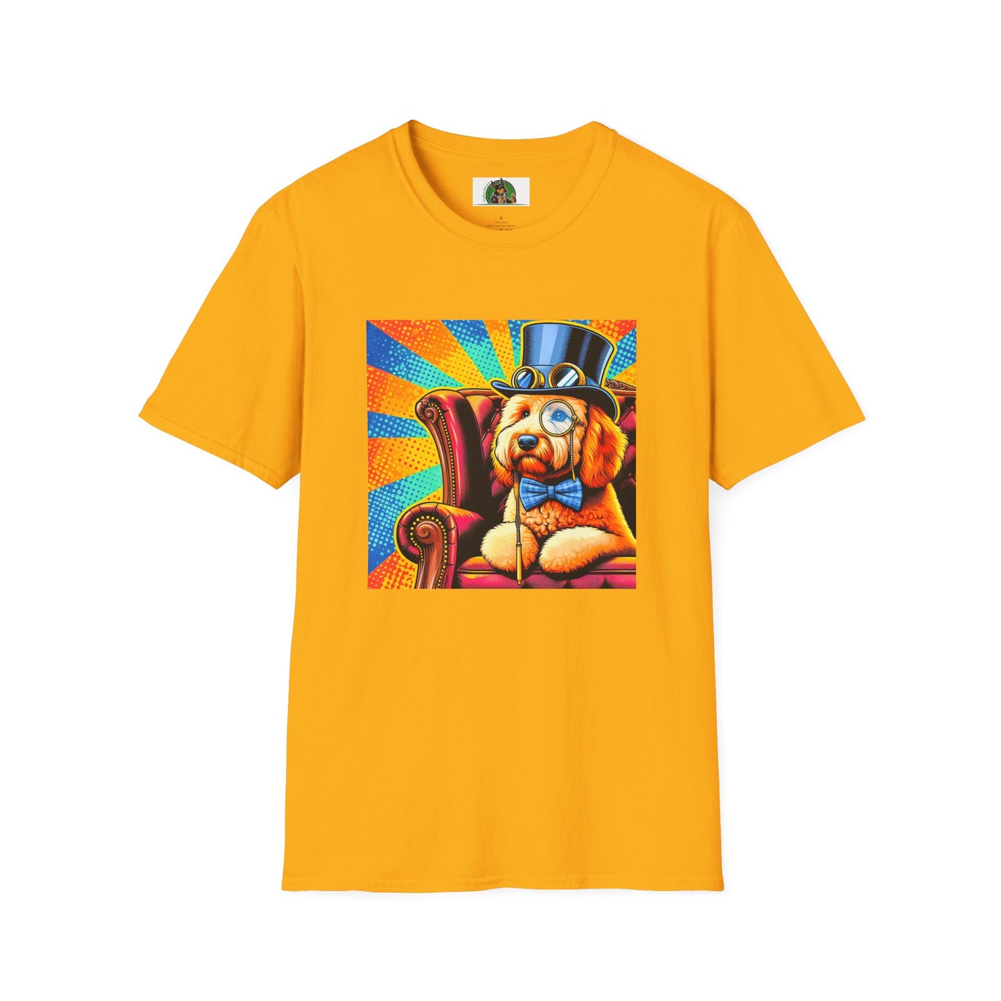 Golden Doodle steam punk cutie shirt T-Shirt Printify S Gold