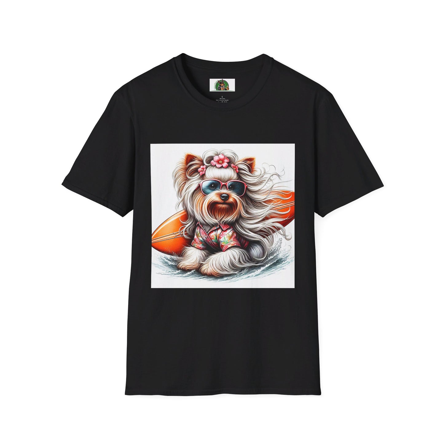 Yorkie T-Shirt Printify S Black 