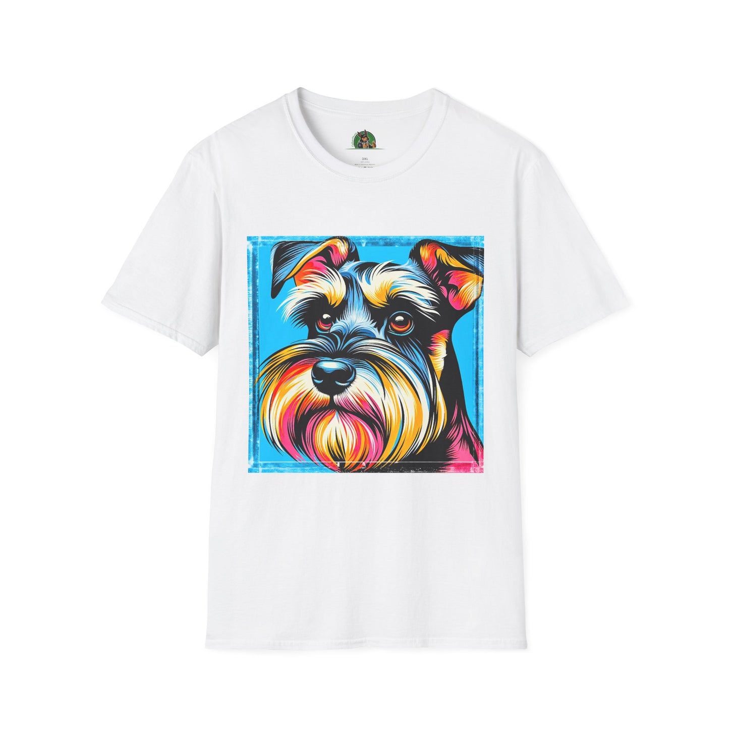 Schnauzer T-Shirt with Miniature Schnauzer Design T-Shirt Printify XS White 