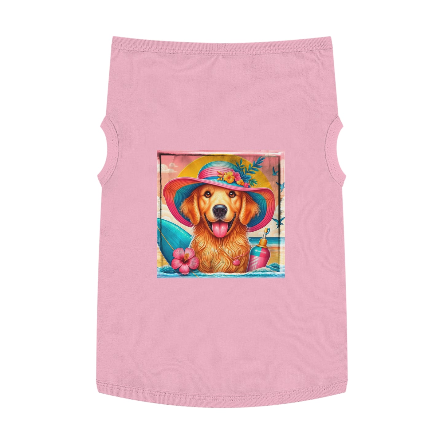 Golden Retriever pet tank top Pets Printify XL Pink 