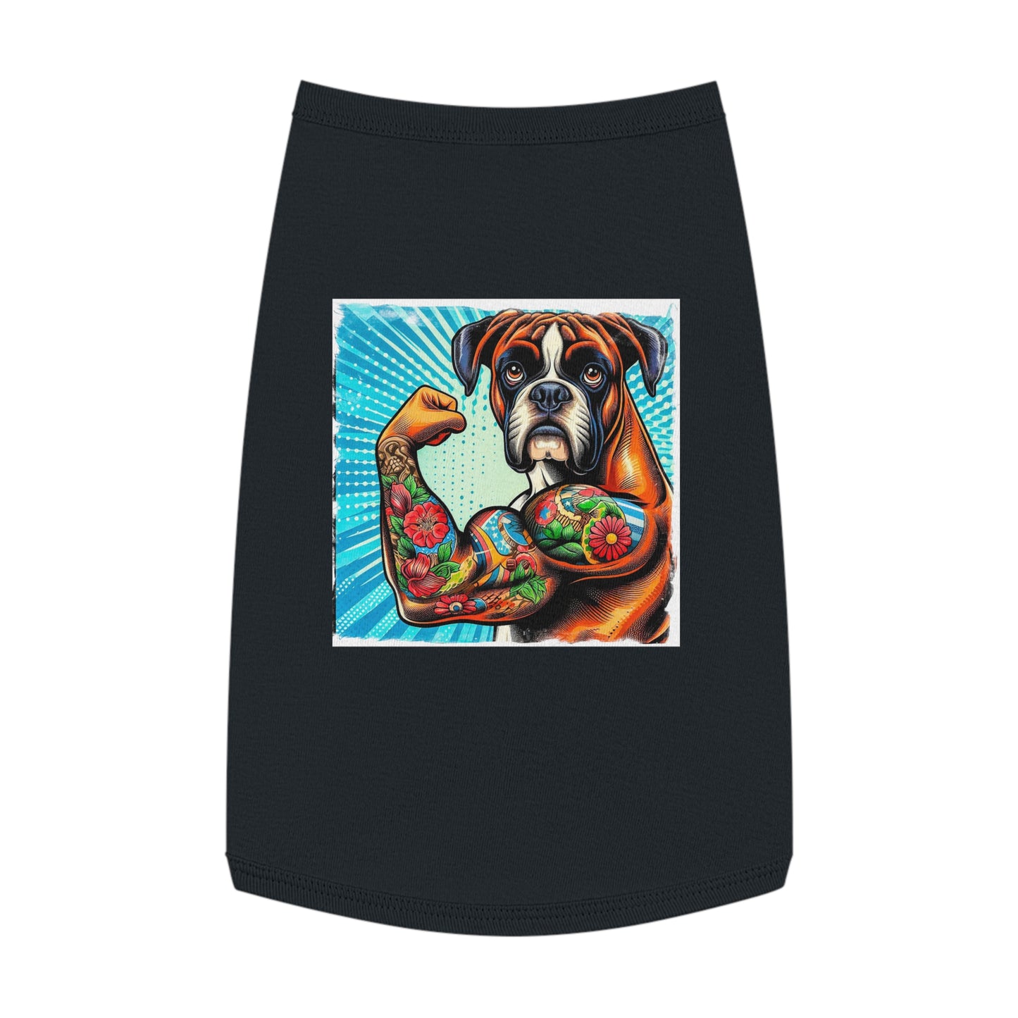 Pet Tank Top Boxer Pets Printify L Black 