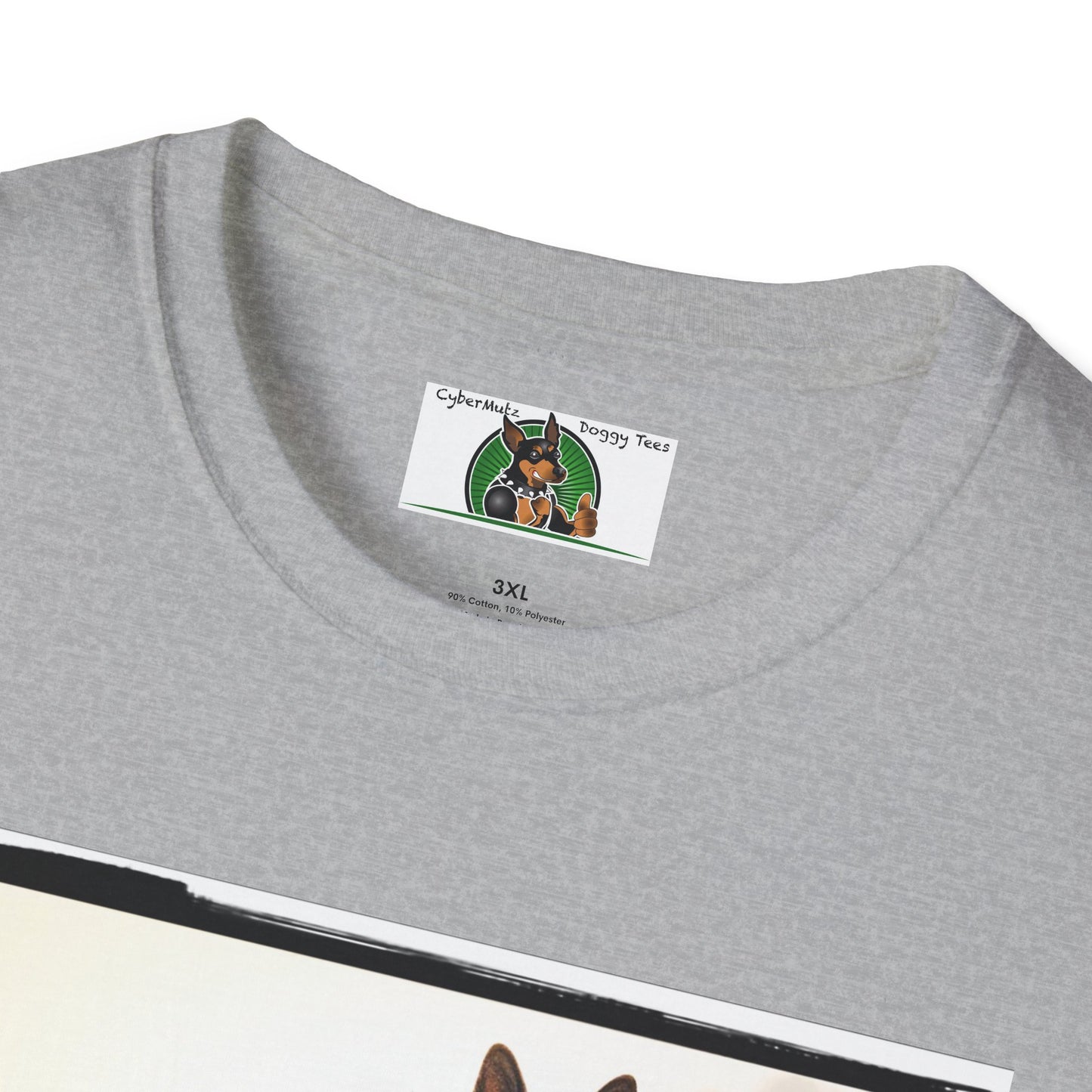 Road Bike German Shepherd Unisex Softstyle T-Shirt T-Shirt Printify