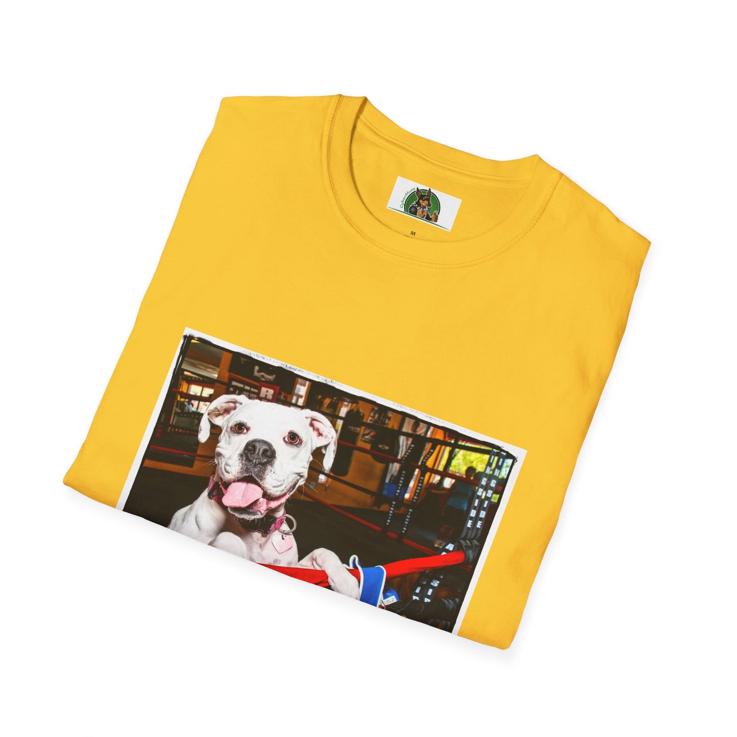 Boxer Dog In Boxing Ring Shirt T-Shirt Printify   