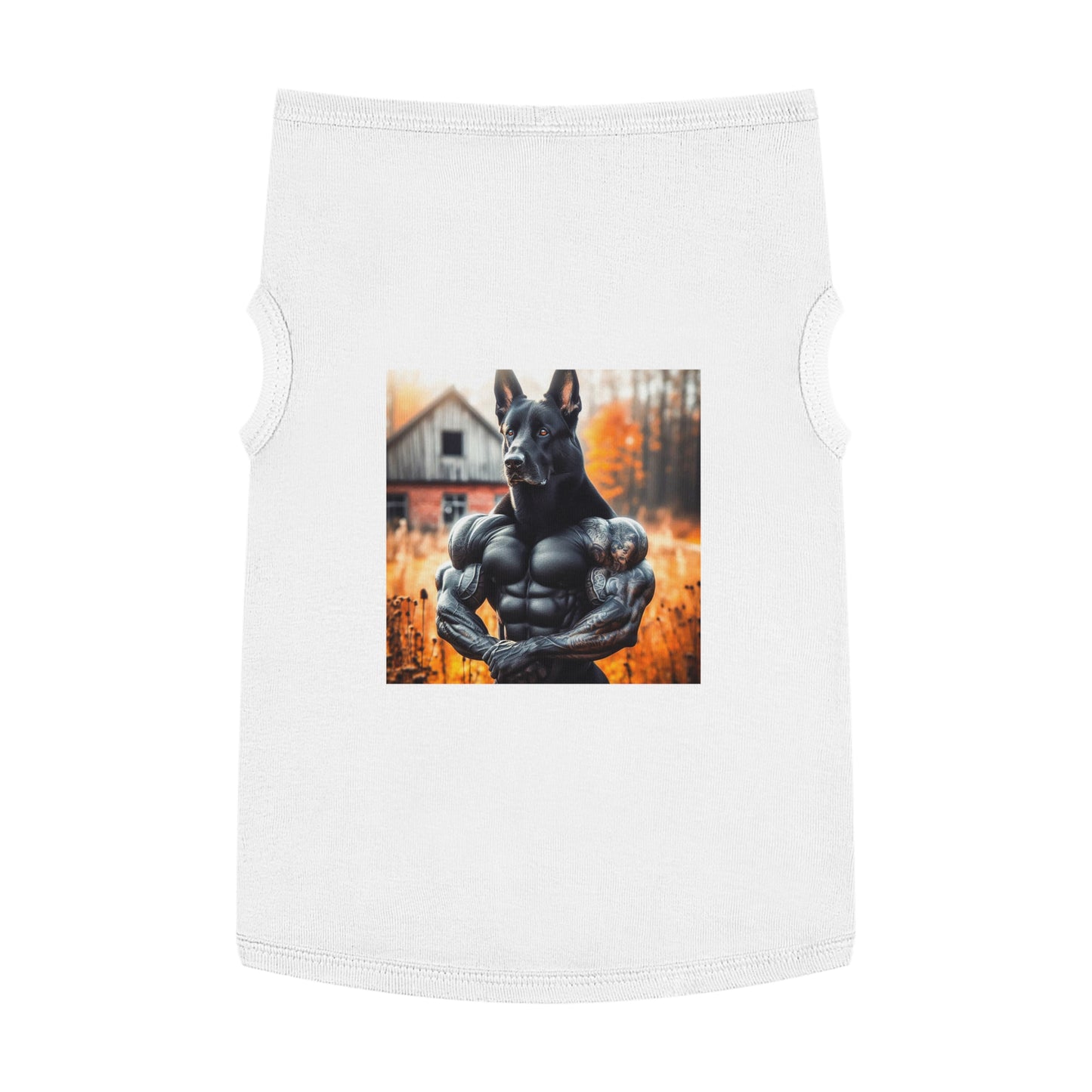 German Shepherd arm muscles shirt Pets Printify XL White