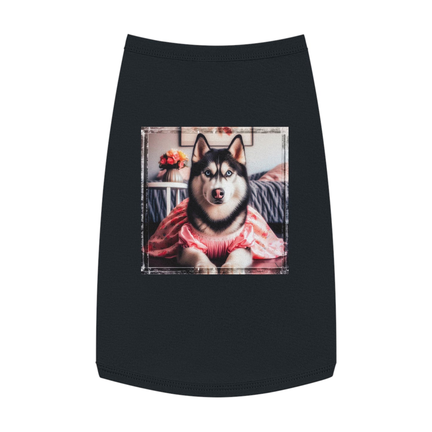 Pet Tank Top Husky Pets Printify L Black