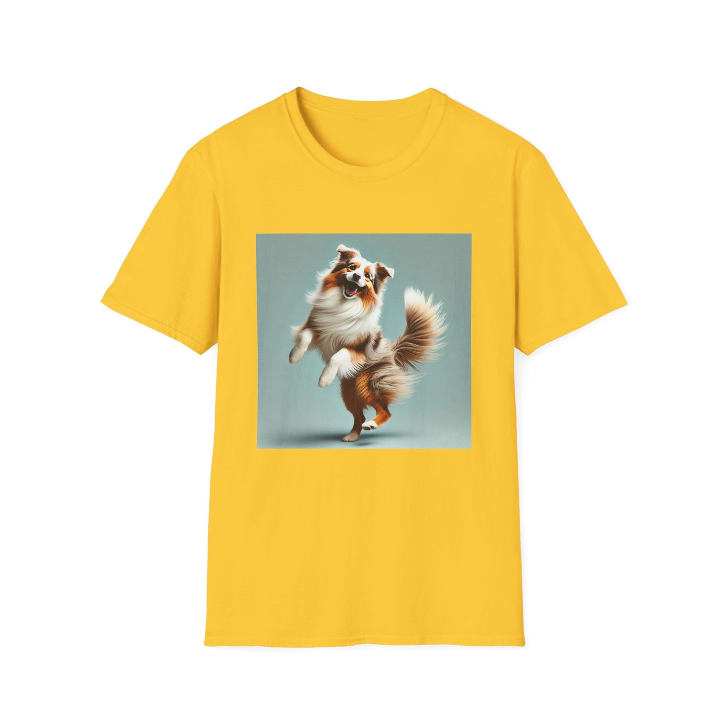 Dog Lover T-Shirt - Dancing Dog Australian Shepherd T-Shirt Printify S Daisy