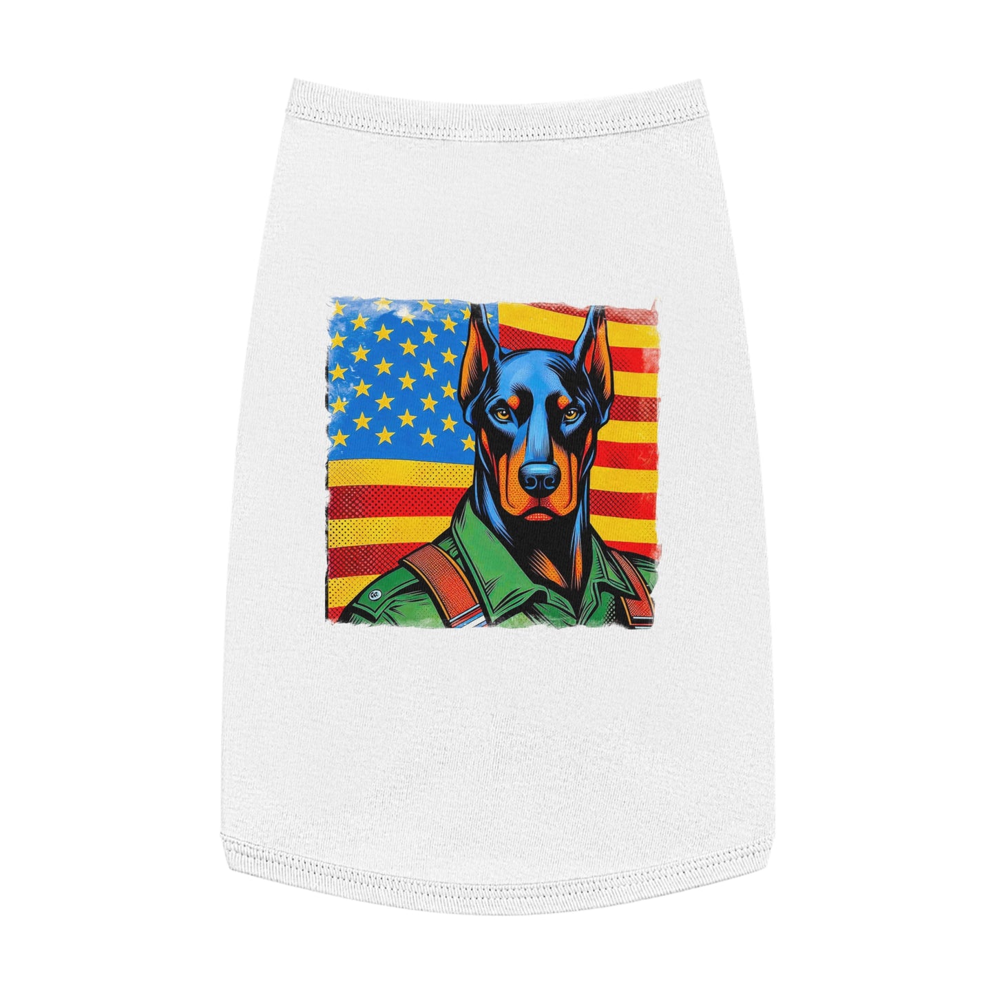 Pet Tank Top Doberman Pets Printify L White