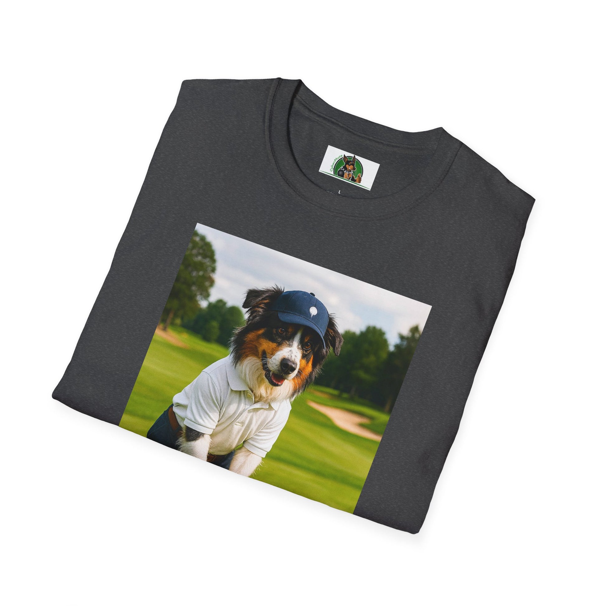 Sports Golf Australian Shepherd T-Shirt T-Shirt Printify