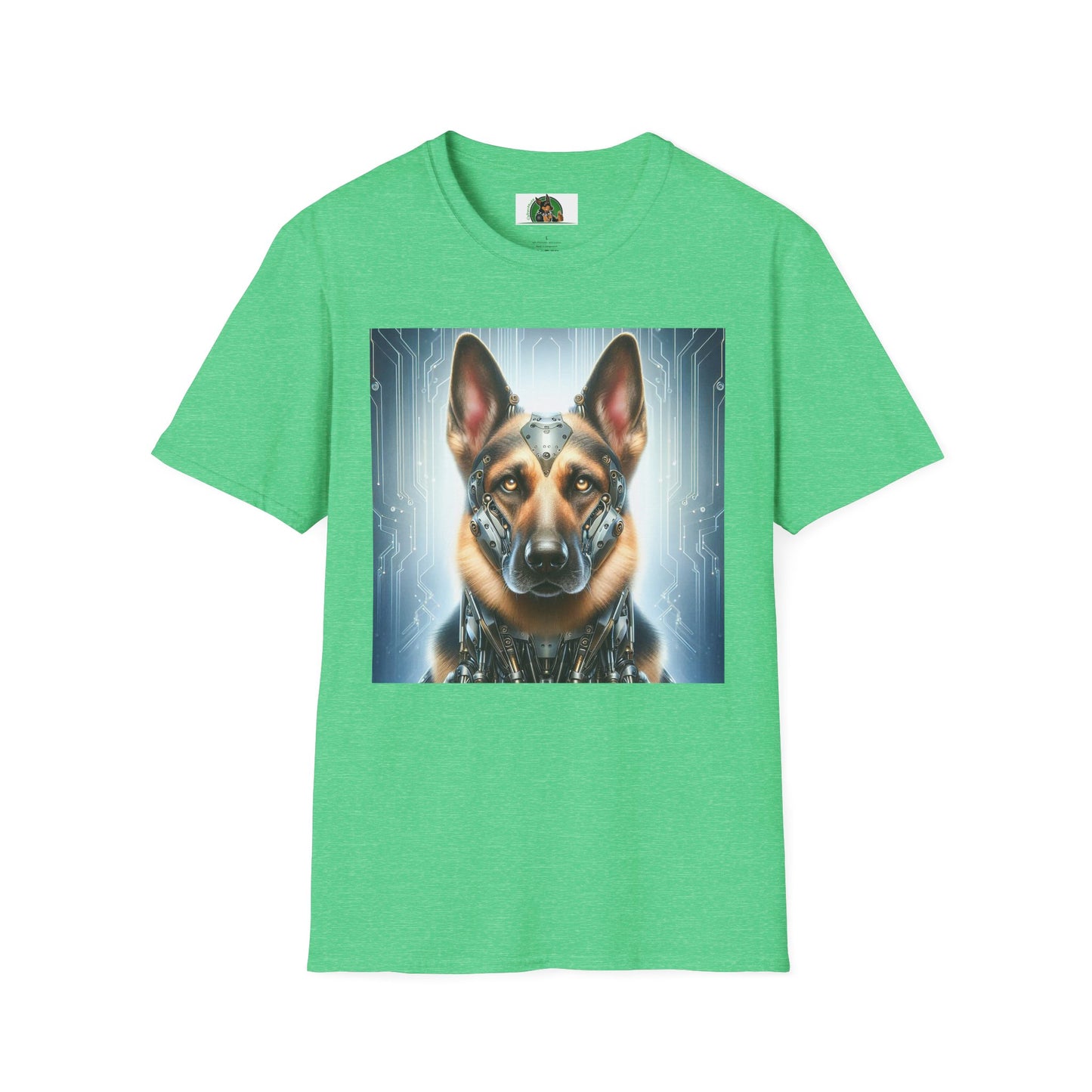 German Shepherd metal man T-Shirt Printify Heather Irish Green S