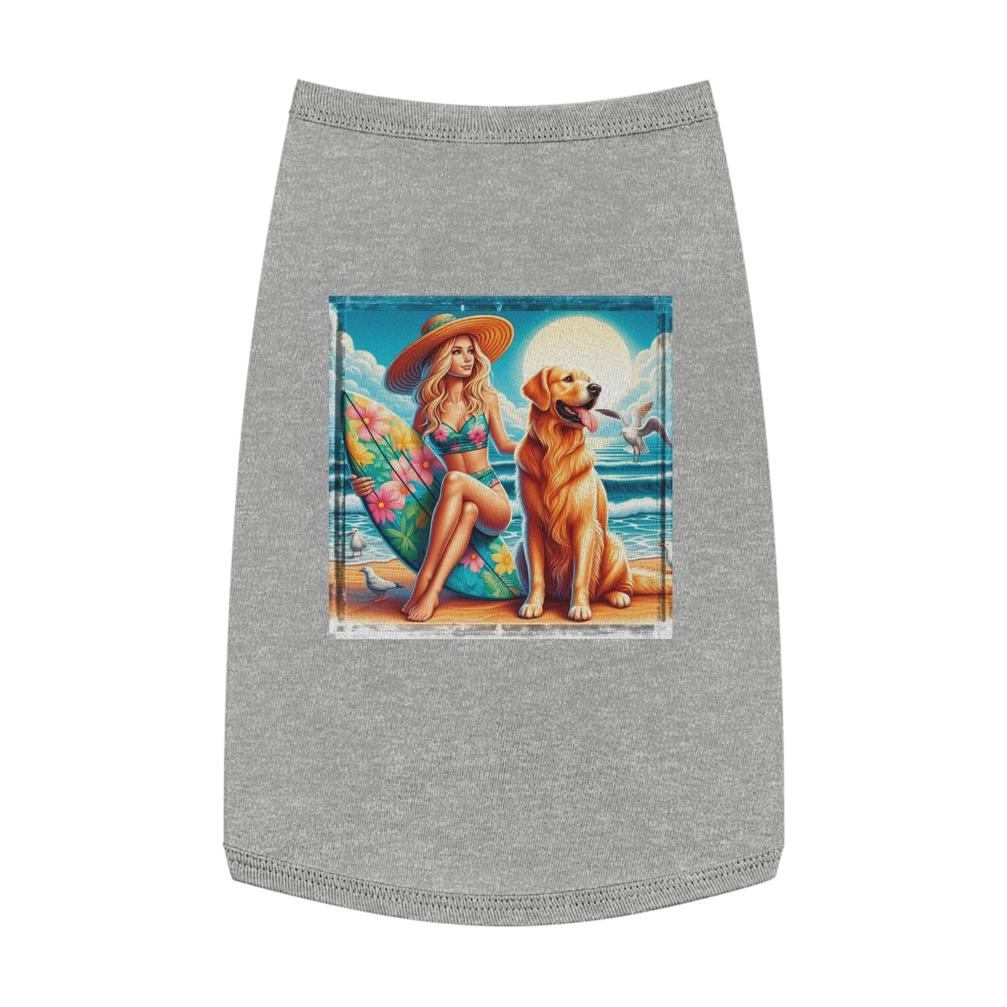 Golden Retriever pet tank top Pets Printify   