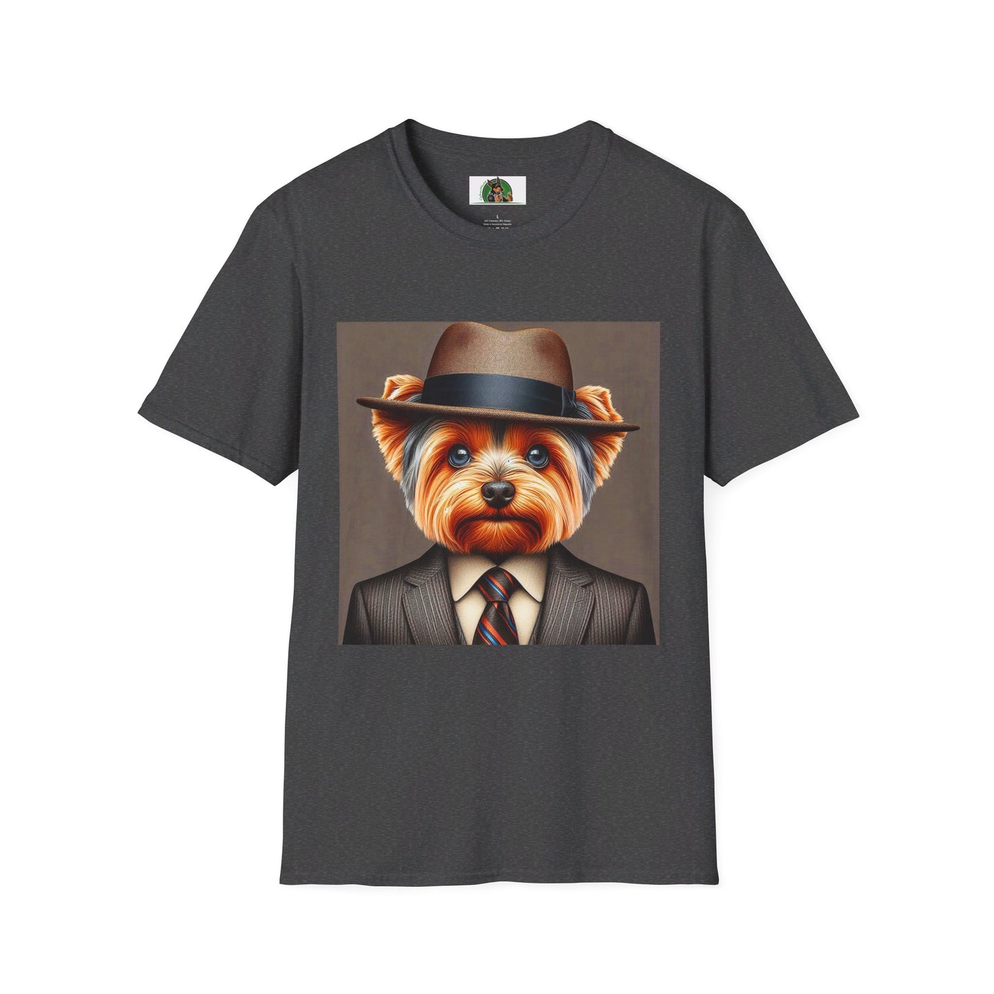 Yorkie T-Shirt Printify S Dark Heather 