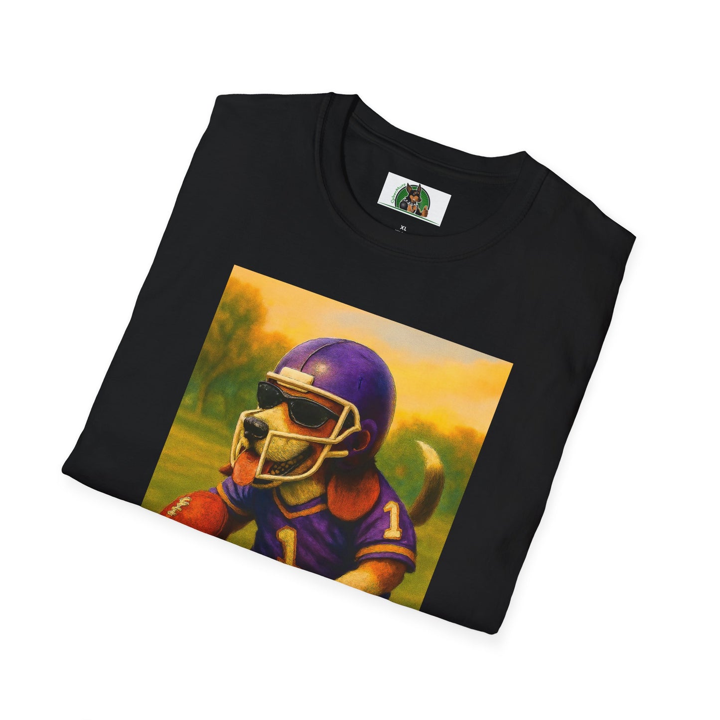 Sports Beagle Football T-Shirt T-Shirt Printify