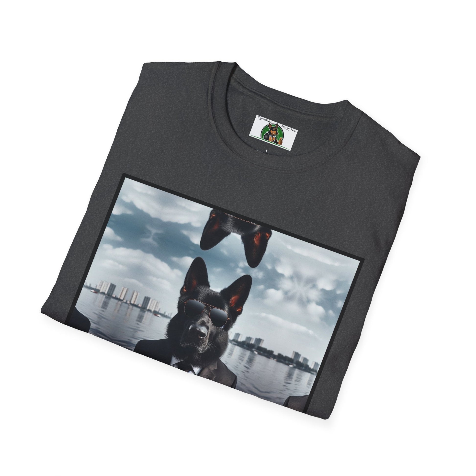 German Shepherd Agent Dog Unisex Softstyle T-Shirt T-Shirt Printify