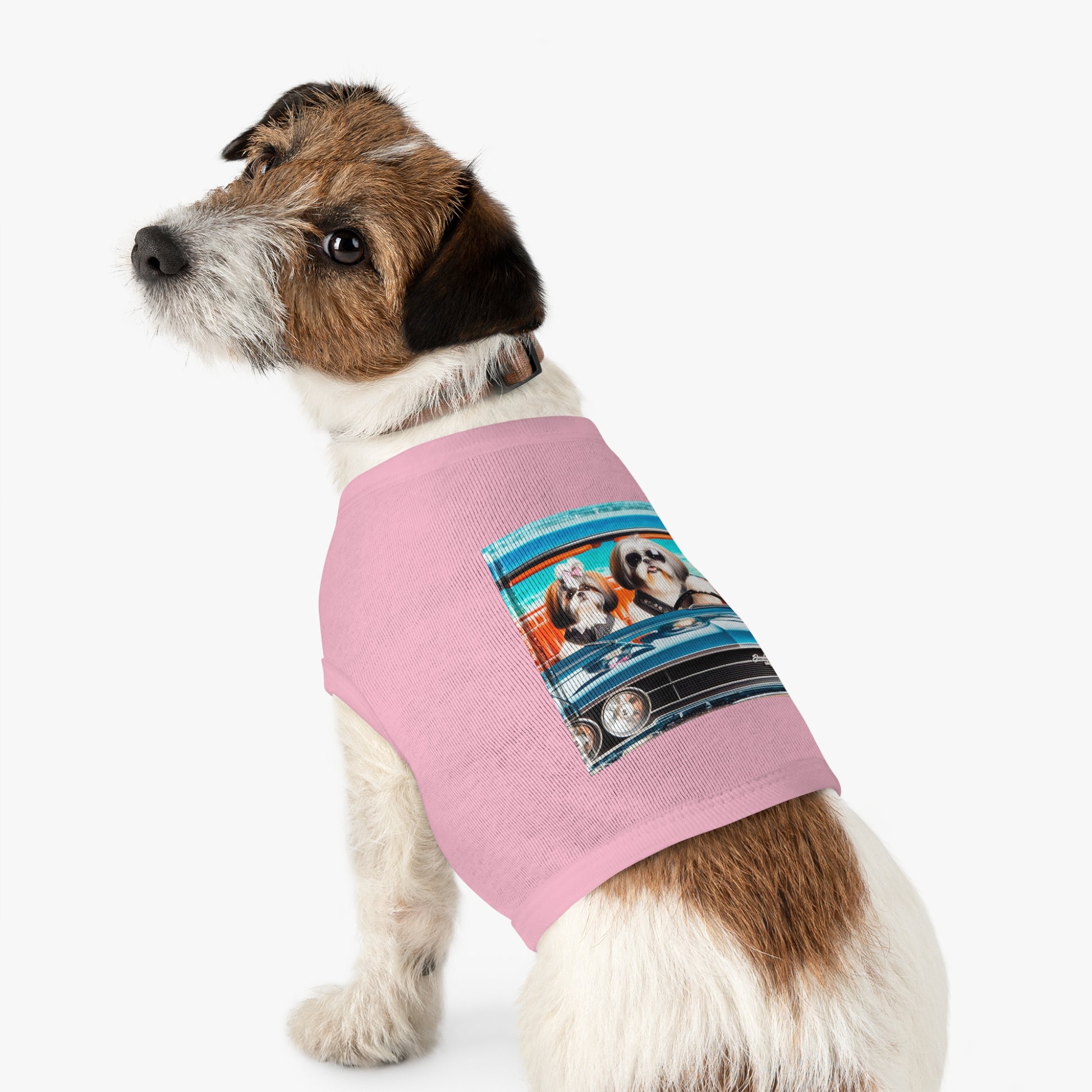 Pet Tank Top Shih Tzu frirbfs Driving Pets Printify