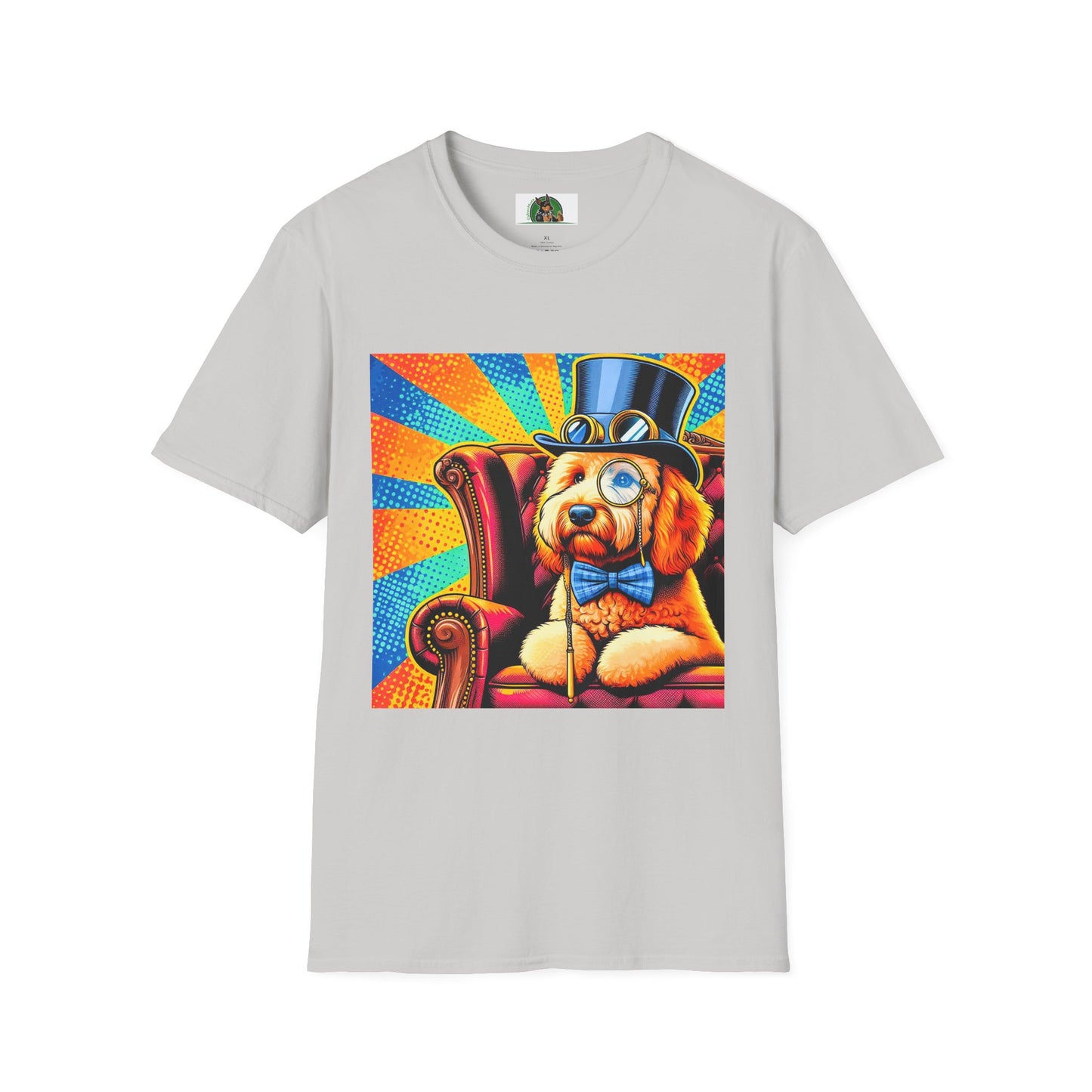 Golden Doodle steam punk cutie shirt T-Shirt Printify S Ice Grey