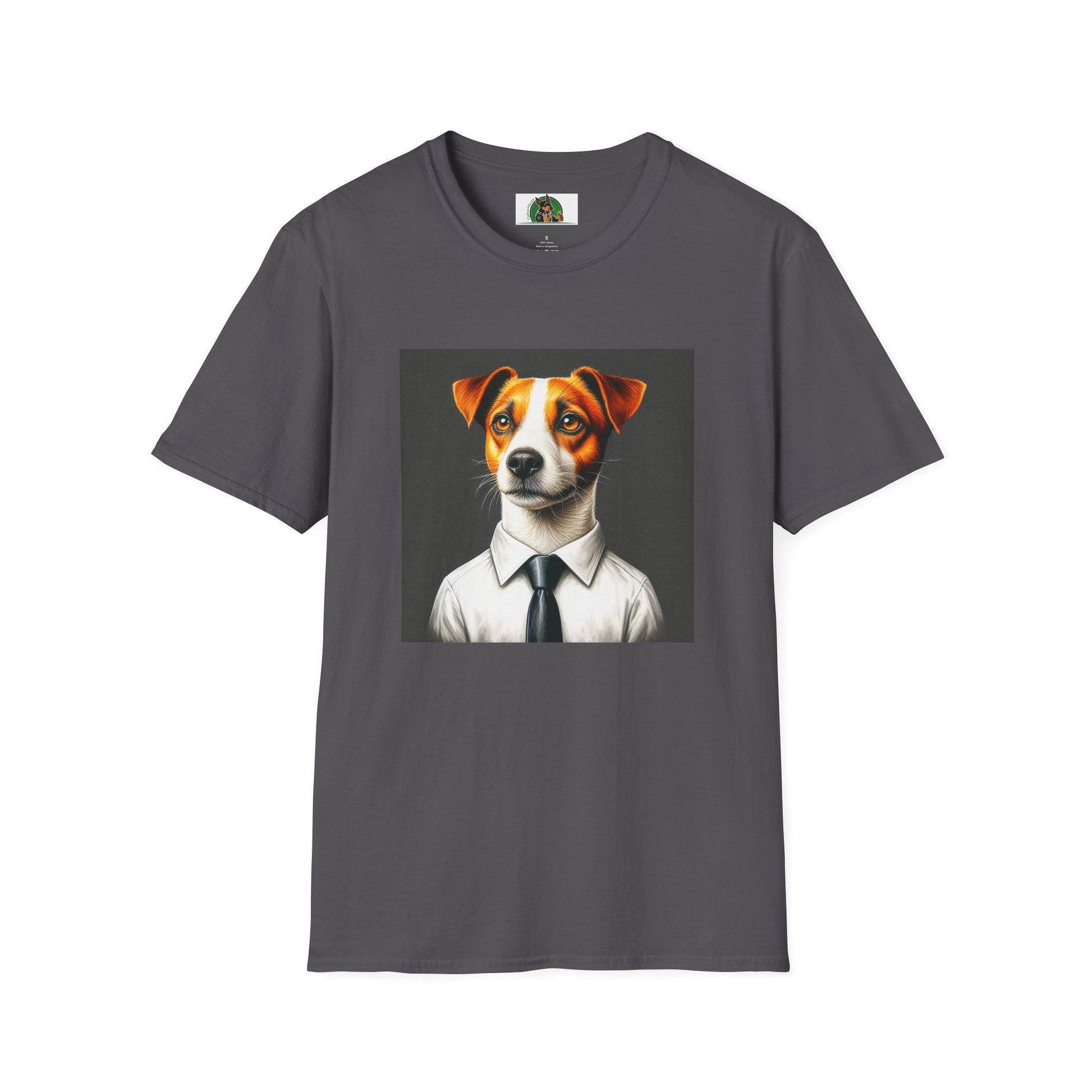 Jack Russell T-Shirt Printify S Charcoal