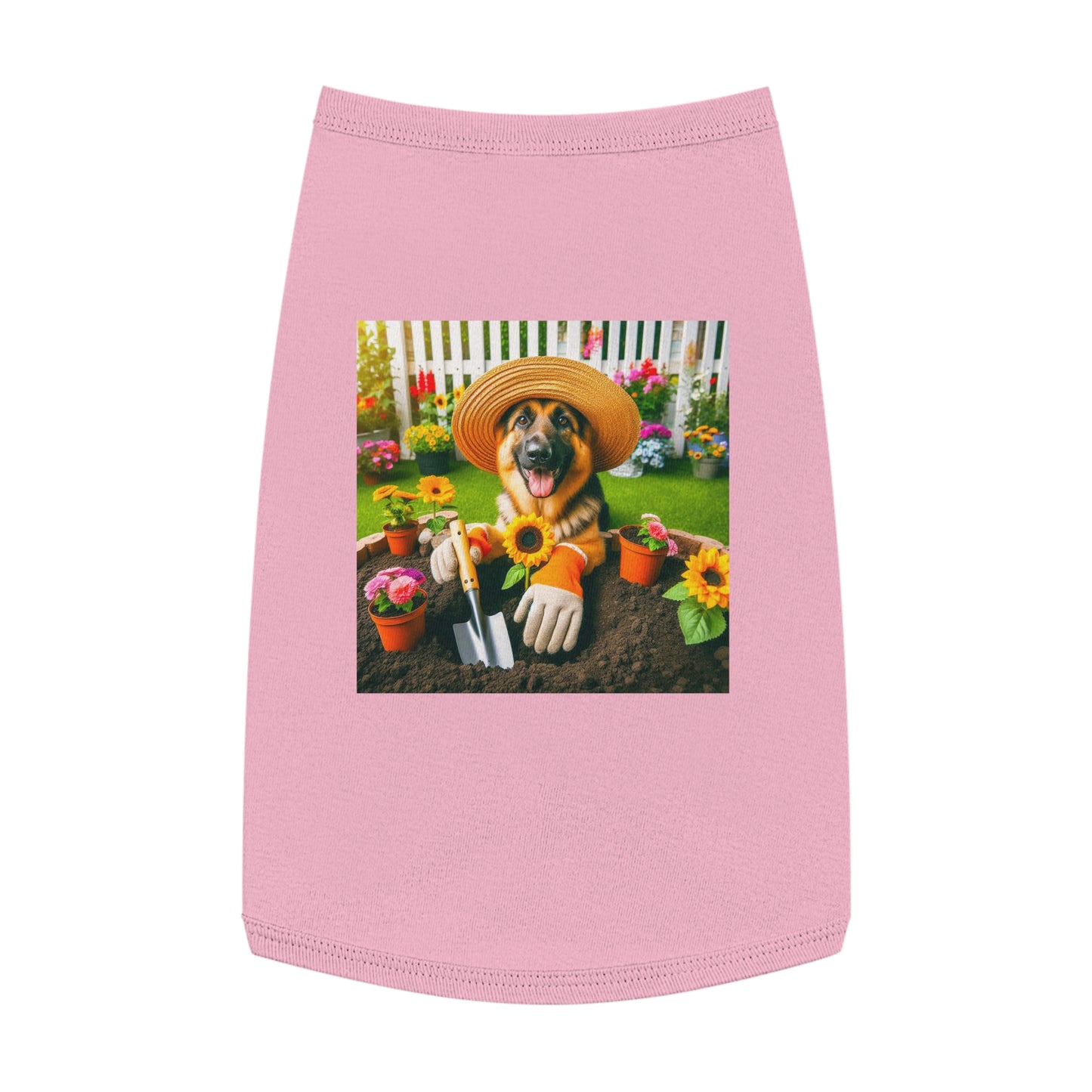 Pet Tank Top German Shepherd Pets Printify L Pink