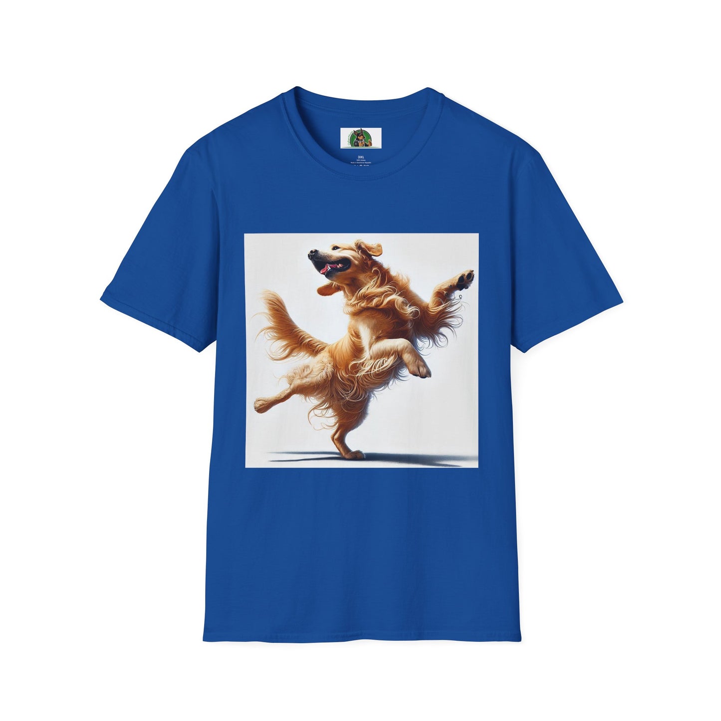 Golden Retriever Dance T-Shirt T-Shirt Printify XS Royal