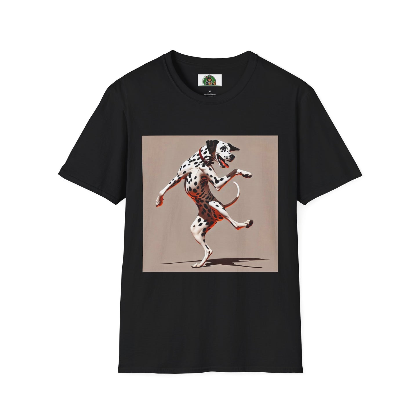 Dancing Dalmation Dog T-Shirt T-Shirt Printify XS Black