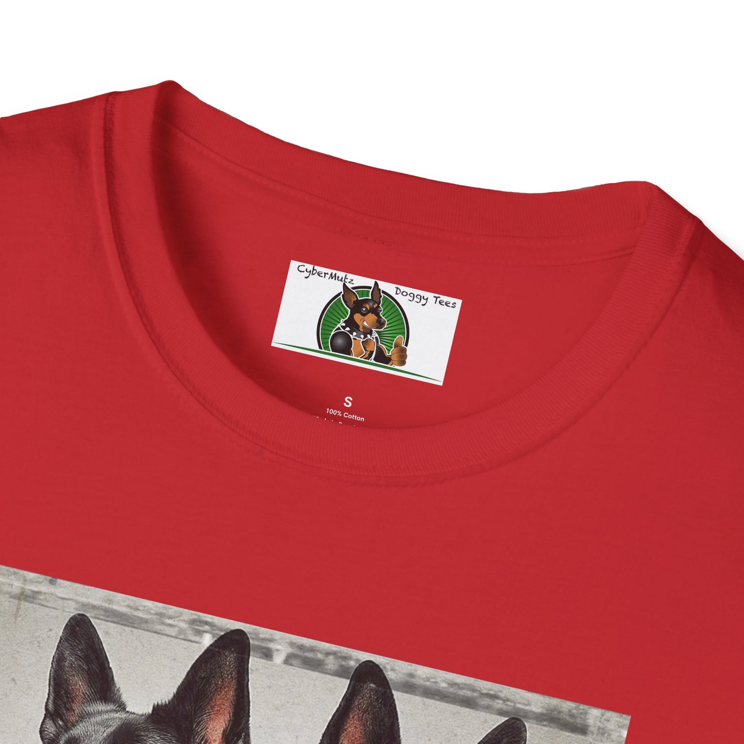 Muscle Twins Black German Shepherds Unisex Softstyle T-Shirt T-Shirt Printify