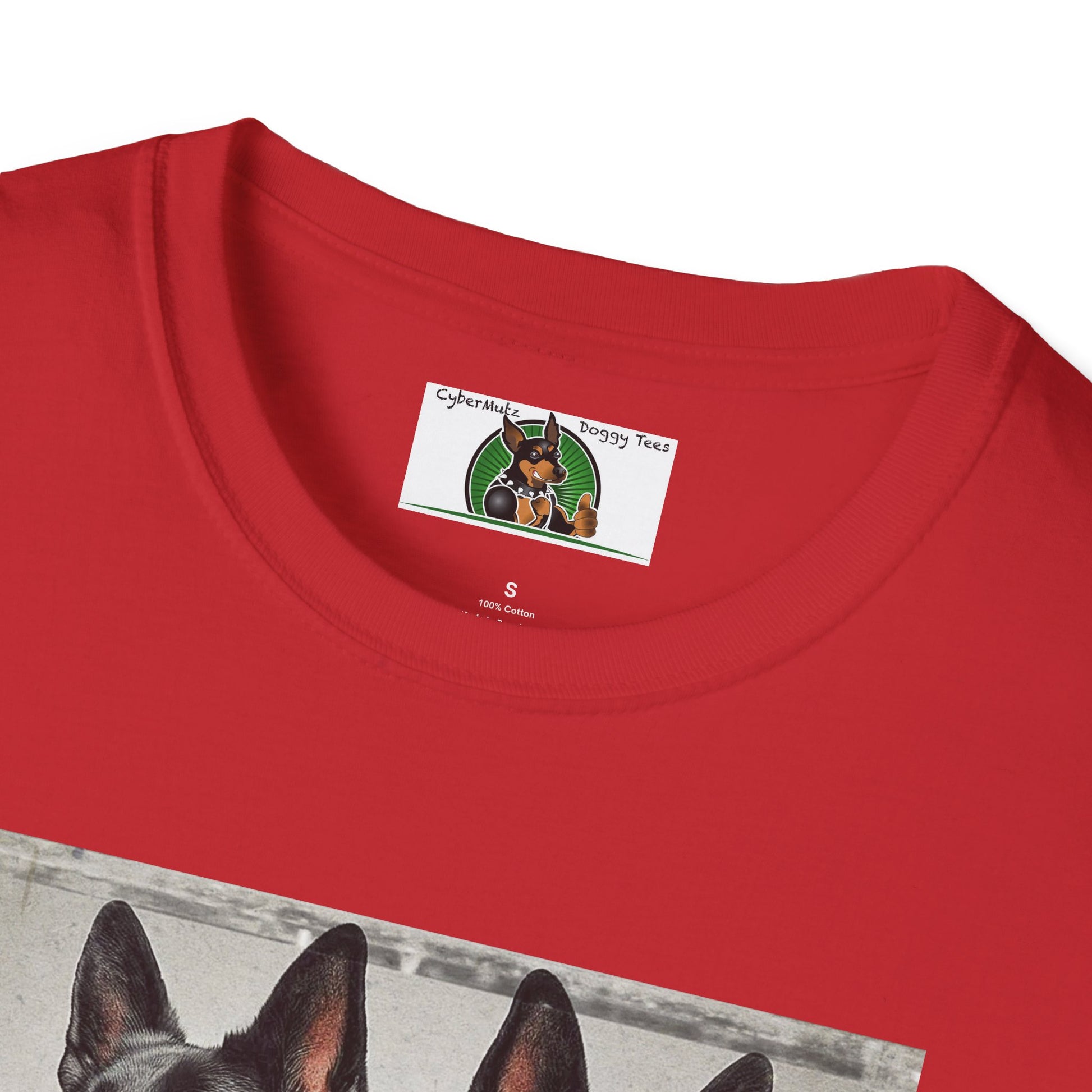 Muscle Twins Black German Shepherds Unisex Softstyle T-Shirt T-Shirt Printify