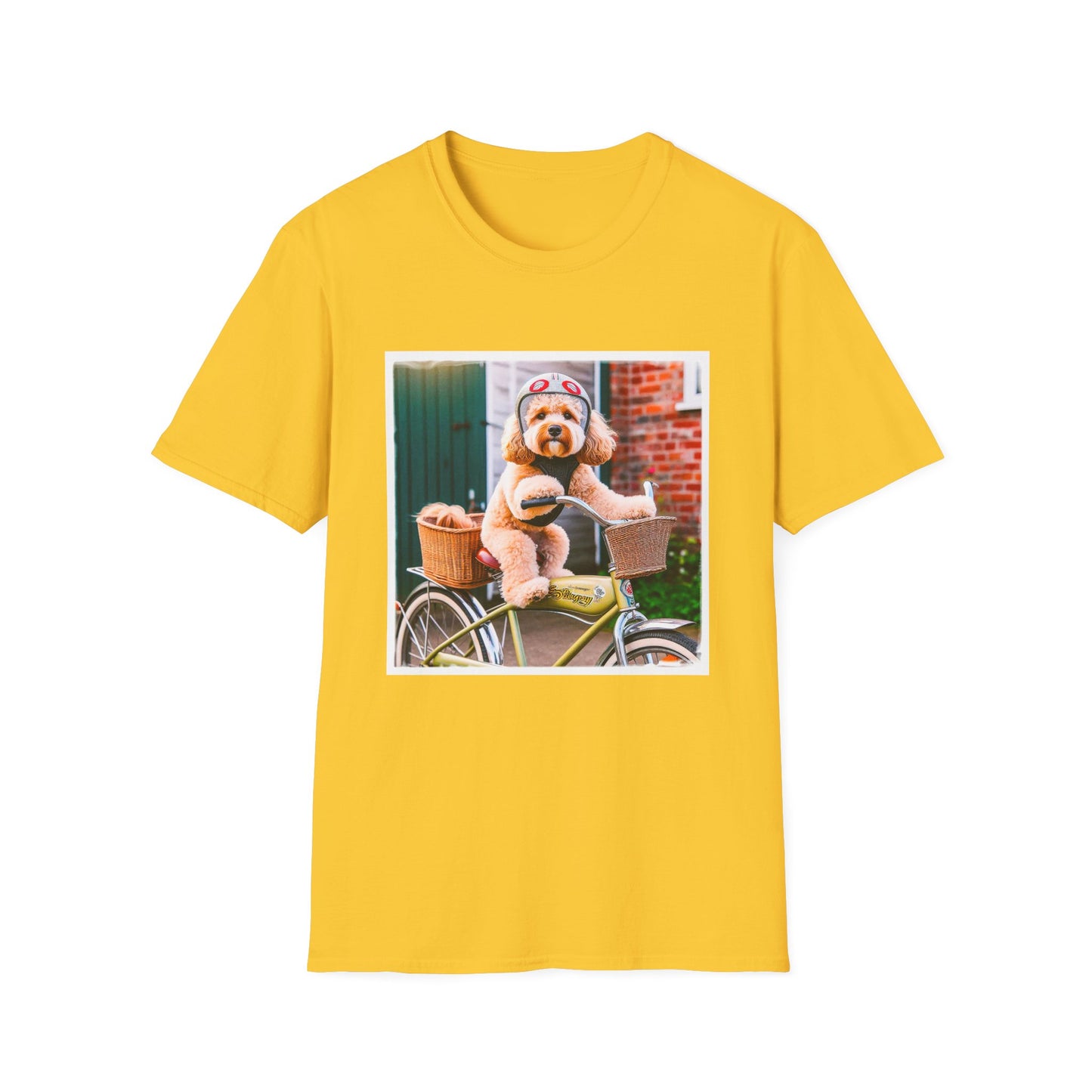 CockerPoo bike sitting t shirt T-Shirt Printify S Daisy
