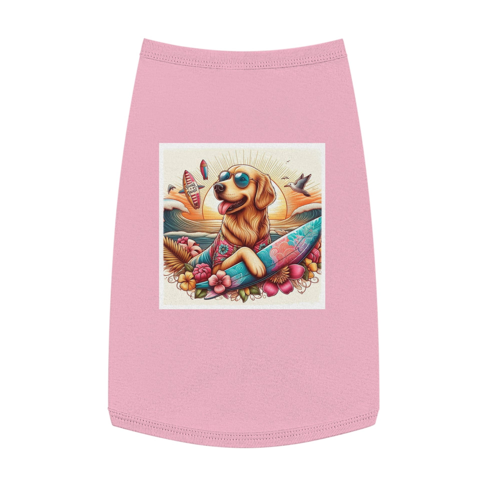 Golden Retriever pet tank top Pets Printify   